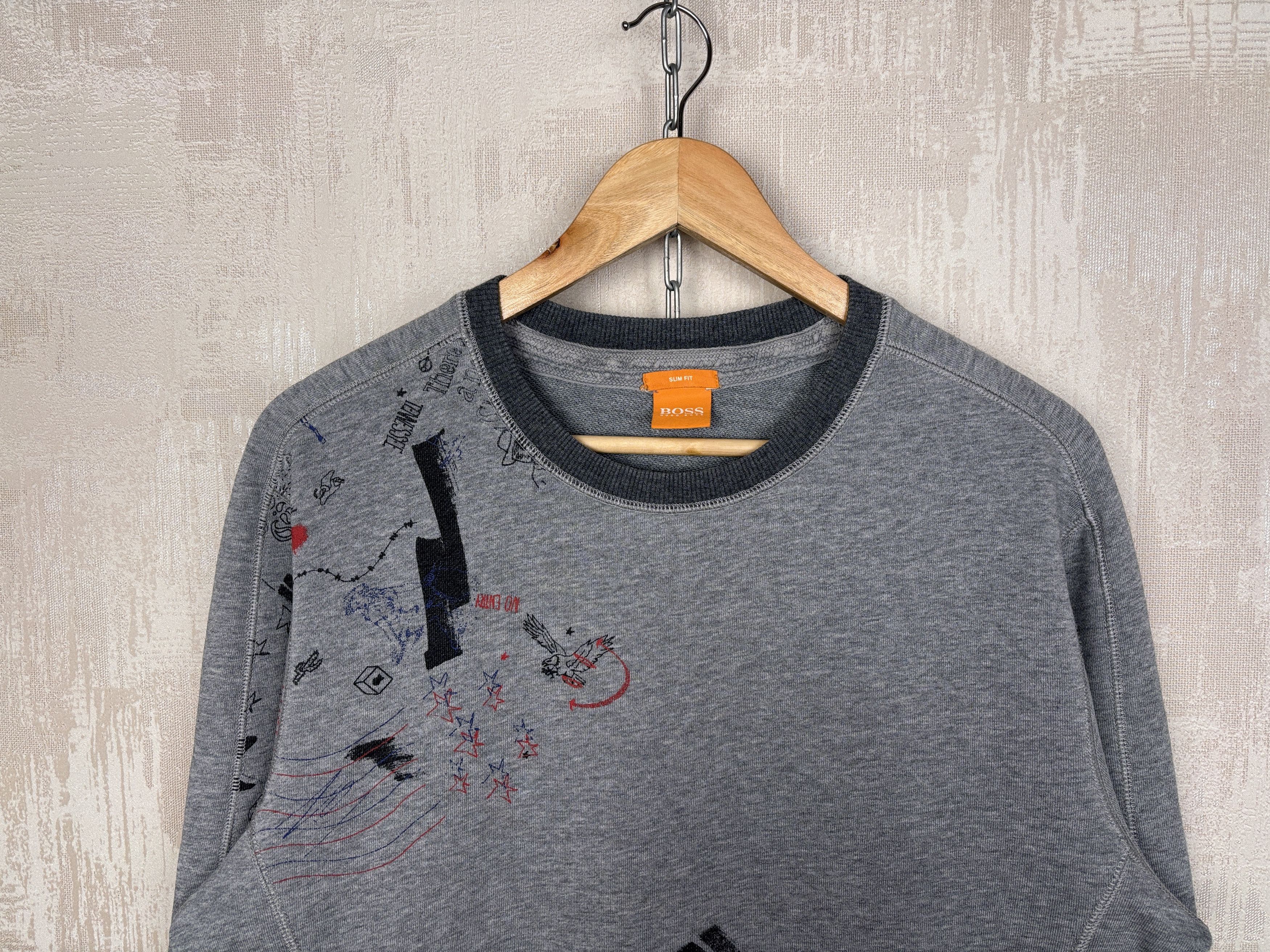 Hugo Boss Hugo Boss Orange Wheel Style Sweatshirt Scribble Print Size US M / EU 48-50 / 2 - 3 Thumbnail