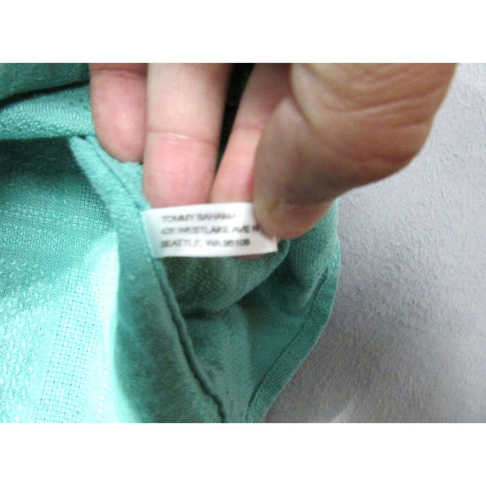 Tommy Bahama VINTAGE Tommy Bahama Shirt Mens 3XL Turquoise Green Linen Short Sleeve Button-Up Beach Tropical Summer 62" Chest Pockets Mens Size US XXL / EU 58 / 5 - 6 Thumbnail