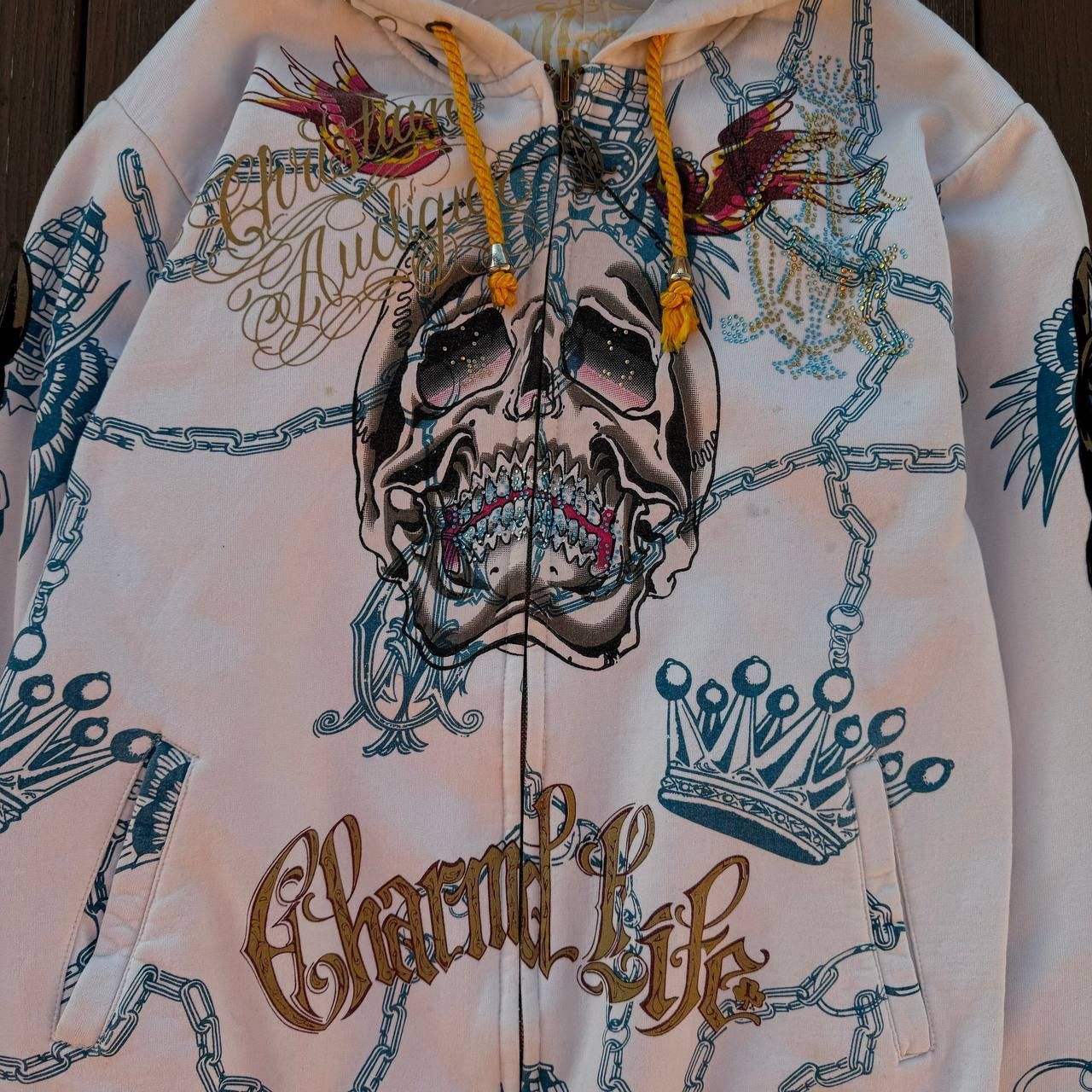 Christian Audigier × Ed Hardy Christian Audigier Ed Hardy Zip-Up Hoodie Size US M / EU 48-50 / 2 - 4 Thumbnail