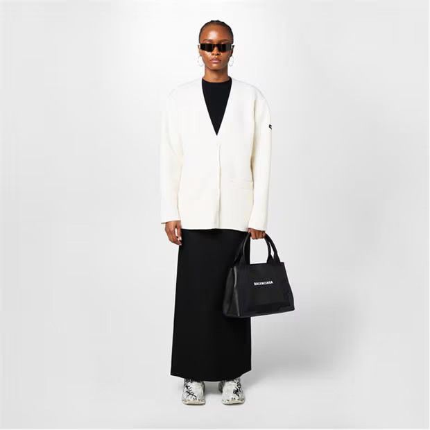 Balenciaga o1g2r1mq0924 Oversized Long Sleeve Cardigan in Cream Size S / US 4 / IT 40 - 6 Thumbnail