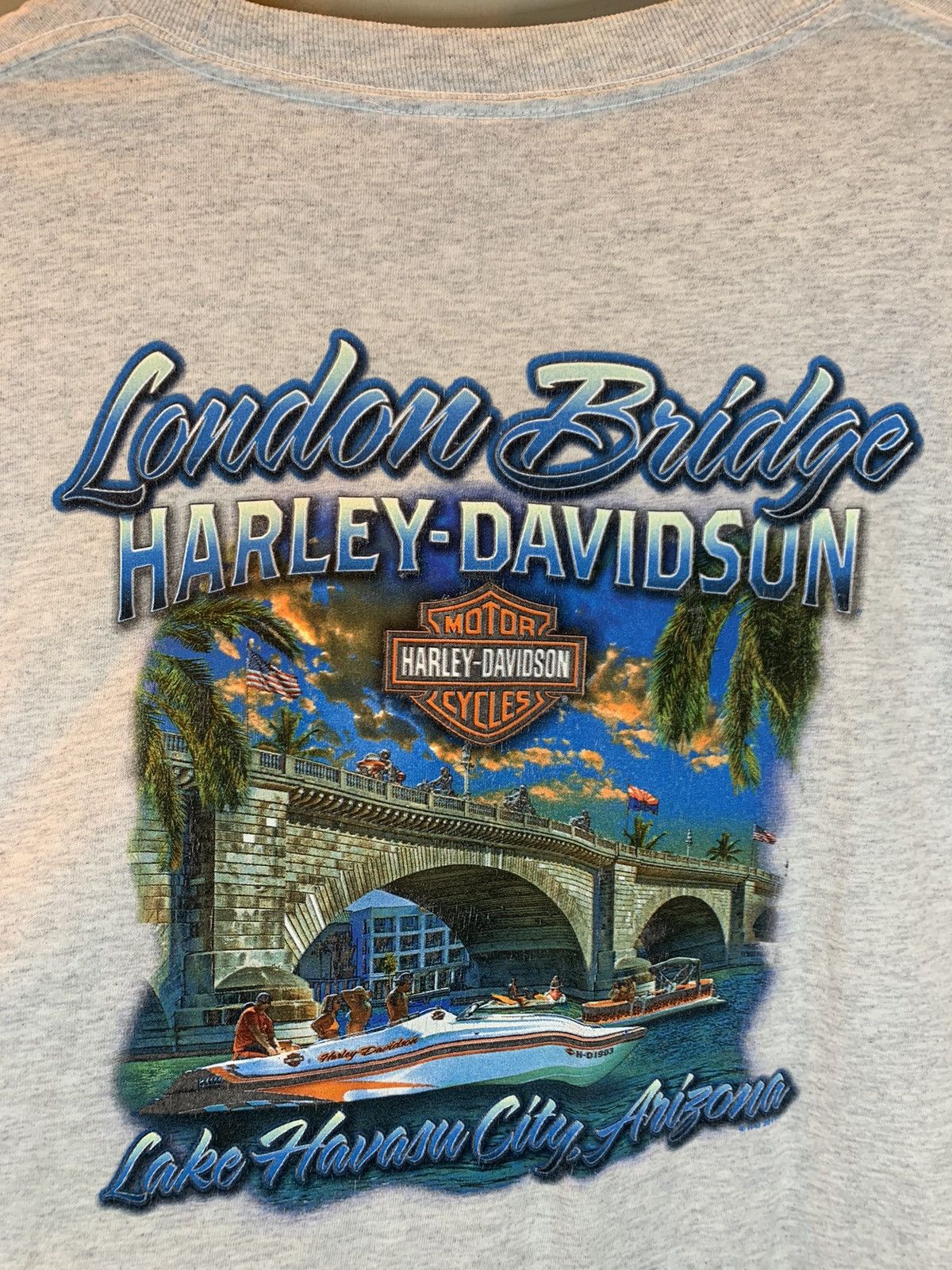 Harley Davidson *RARE* Harley Davidson London Bridge Lake Havasu Biker Shirt Size US XXL / EU 58 / 5 - 3 Thumbnail