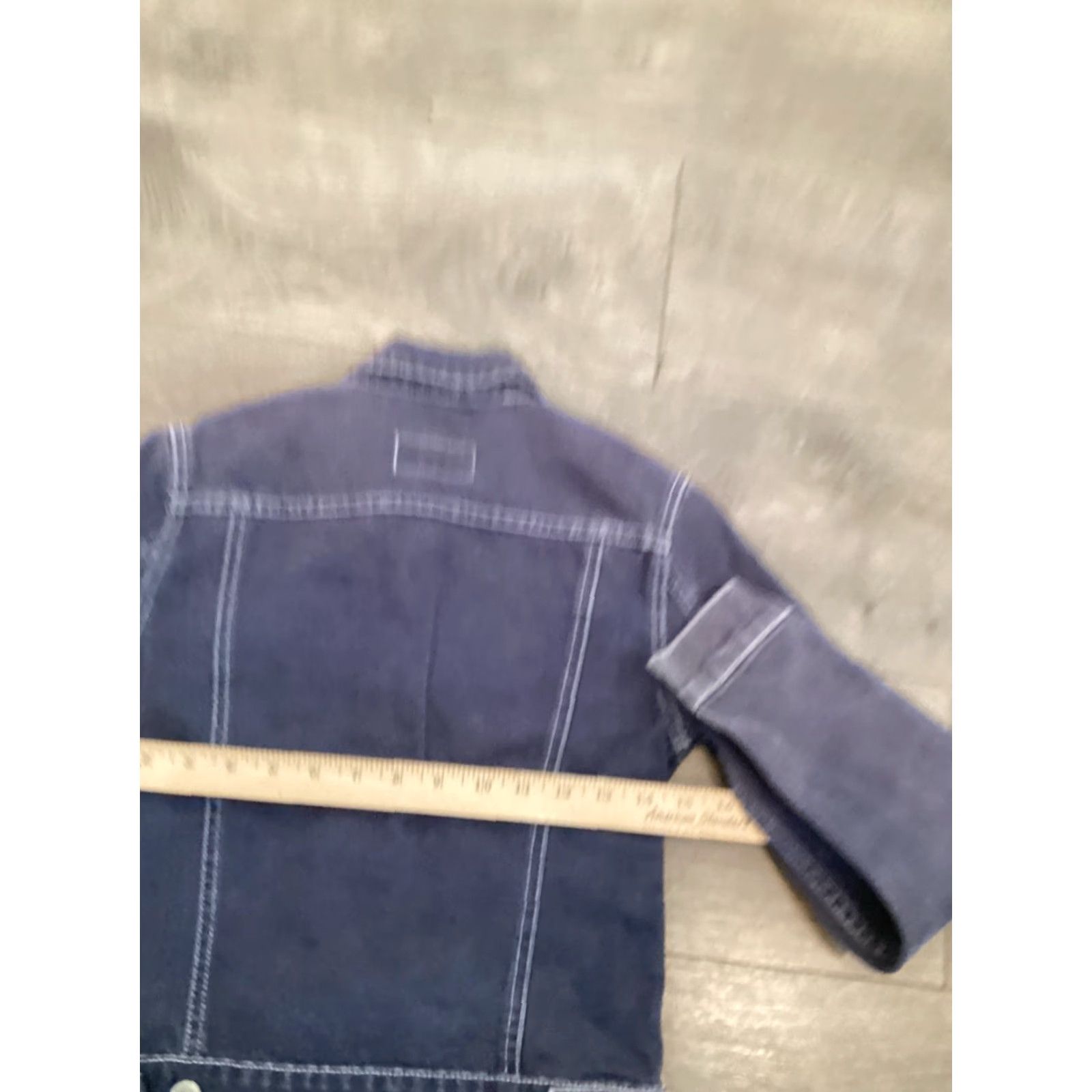 Polo Ralph Lauren VINTAGE Polo Ralph Lauren Jacket Women XS Blue Denim Dark Wash Button Short Length 90s Classic Designer Womens Size XS / US 0-2 / IT 36-38 - 7 Thumbnail