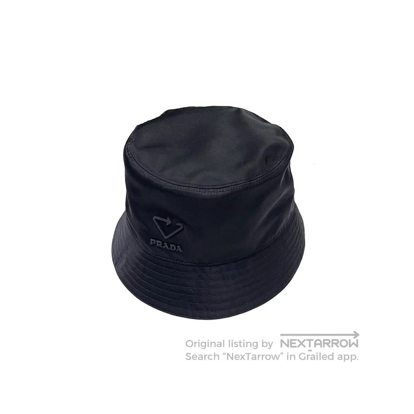 Prada Prada Triangle Logo Nylon Bucket Hat. Size ONE SIZE - 1 Thumbnail