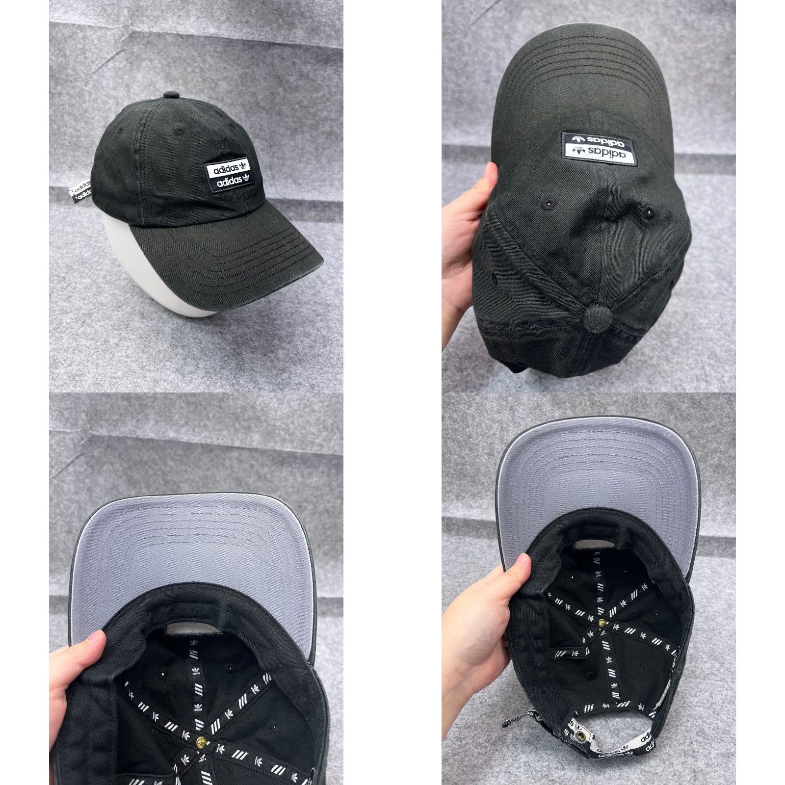 Adidas adidas Hat Cap Strap Back Adult One Size Black 100% Cotton Golf Hat Outdoor Unisex Mens Womens Size ONE SIZE - 8 Thumbnail