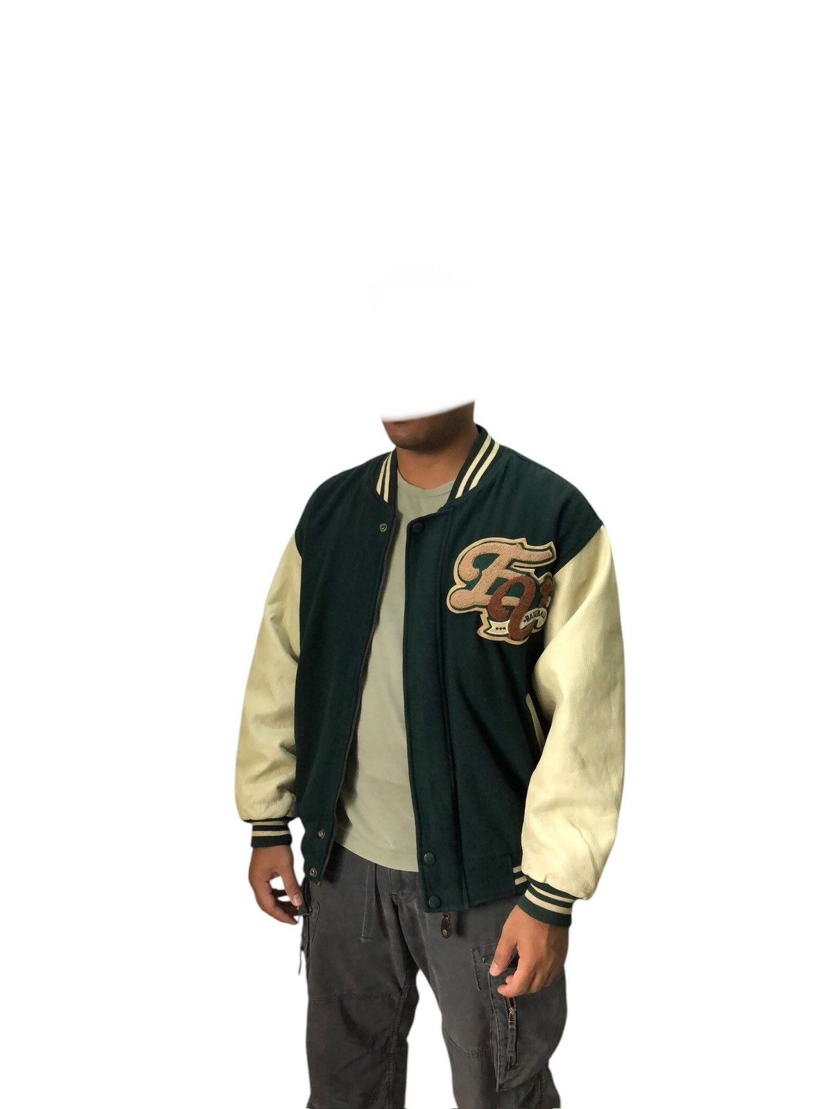 MLB Vtg 90s Ivy Spirit Baseball Team Varsity Jacket Arm Leather Size US L / EU 52-54 / 3 - 4 Thumbnail