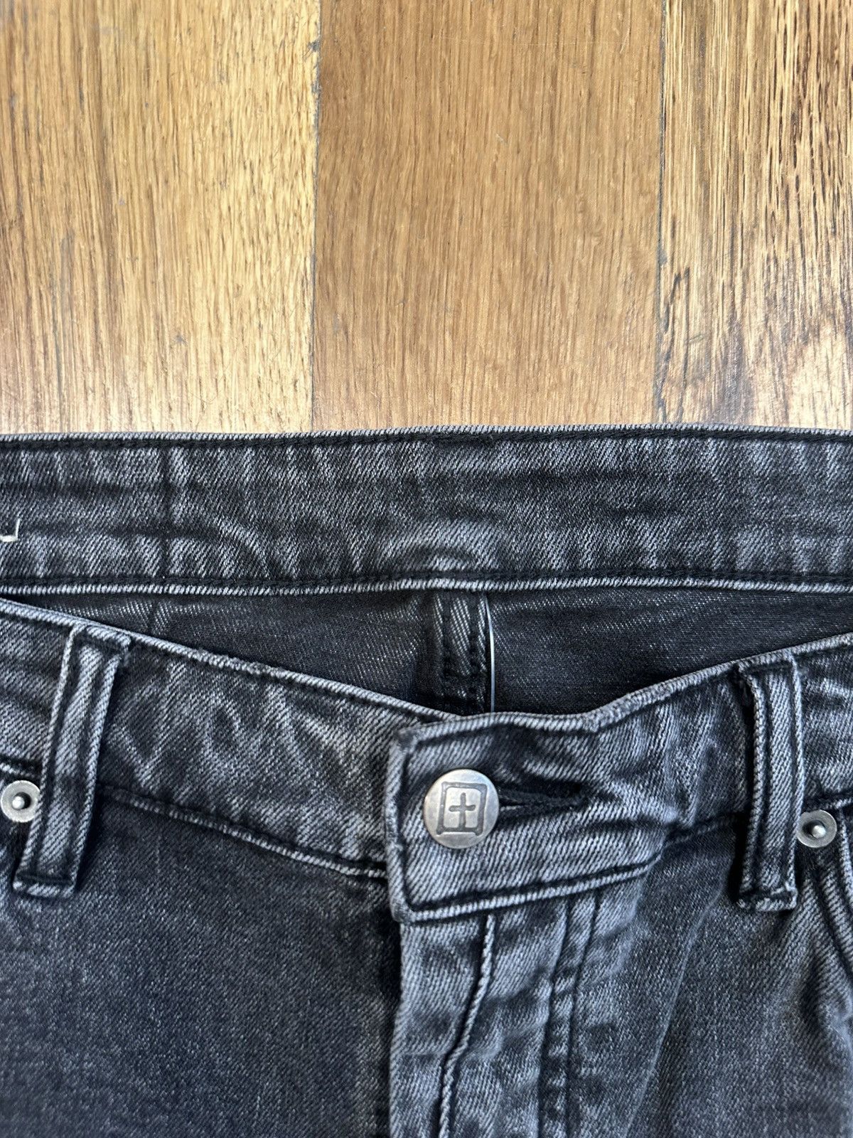 Ksubi Ksubi Distressed Grey Denim Jeans Size 33 Size US 33 - 3 Thumbnail