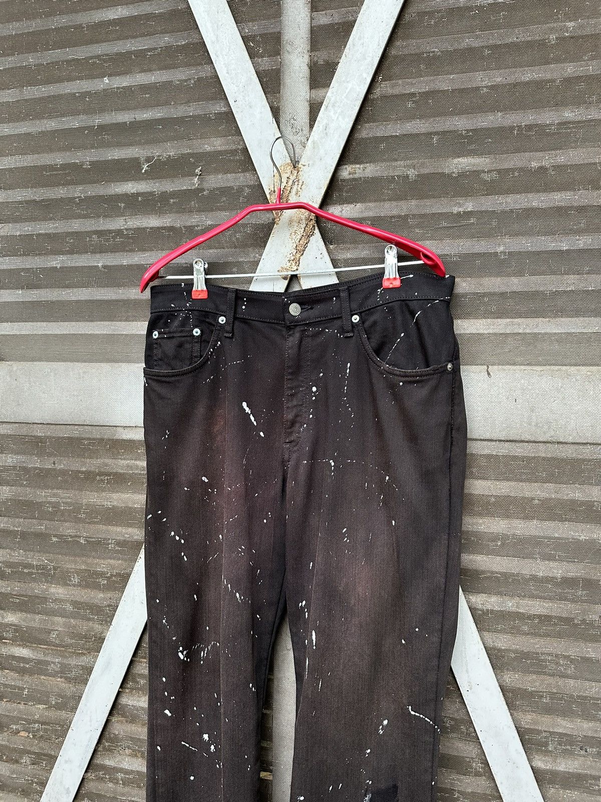 Edwin 👹Vintage Faded Lee Straight Cut Paint Splatter Pants Size US 32 / EU 48 - 14 Thumbnail