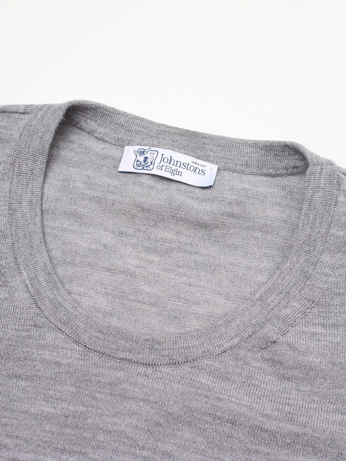 Johnstons Of Elgin JOHNSTONS of Elgin Gray Wool Crewneck Sweater Size US XL / EU 56 / 4 - 4 Thumbnail