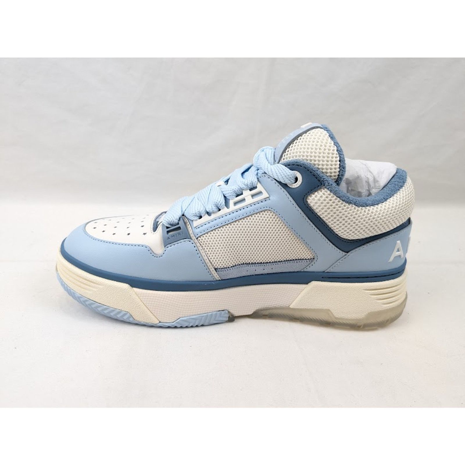 Amiri o1rshd1 MA-1 Low-Top Sneakers in Alabaster Blue Size US 13 / EU 46 - 8 Thumbnail