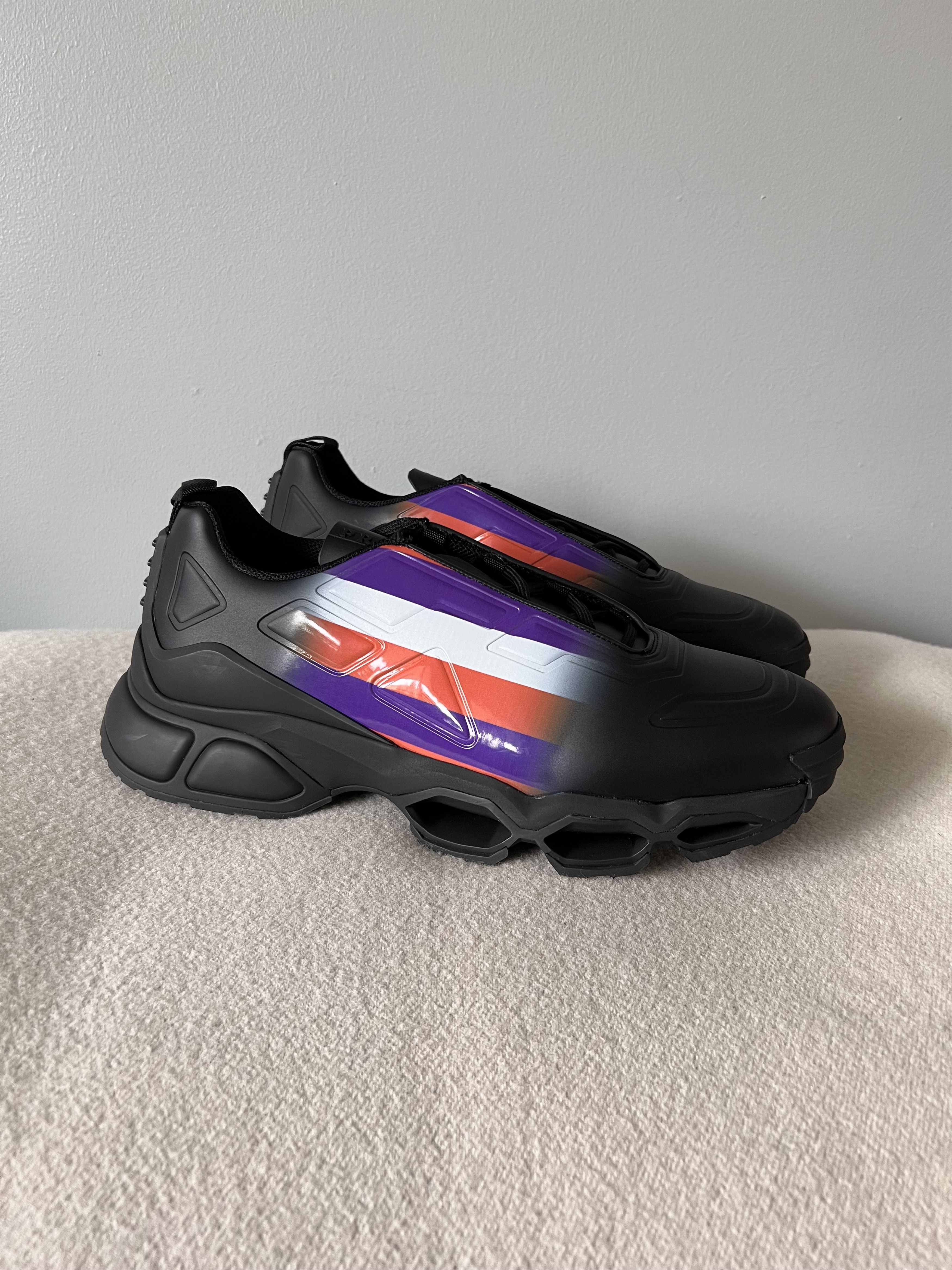 Prada Prada Collision Cross Sneakers in Black Violet Size US 11 / EU 44 - 1 Thumbnail