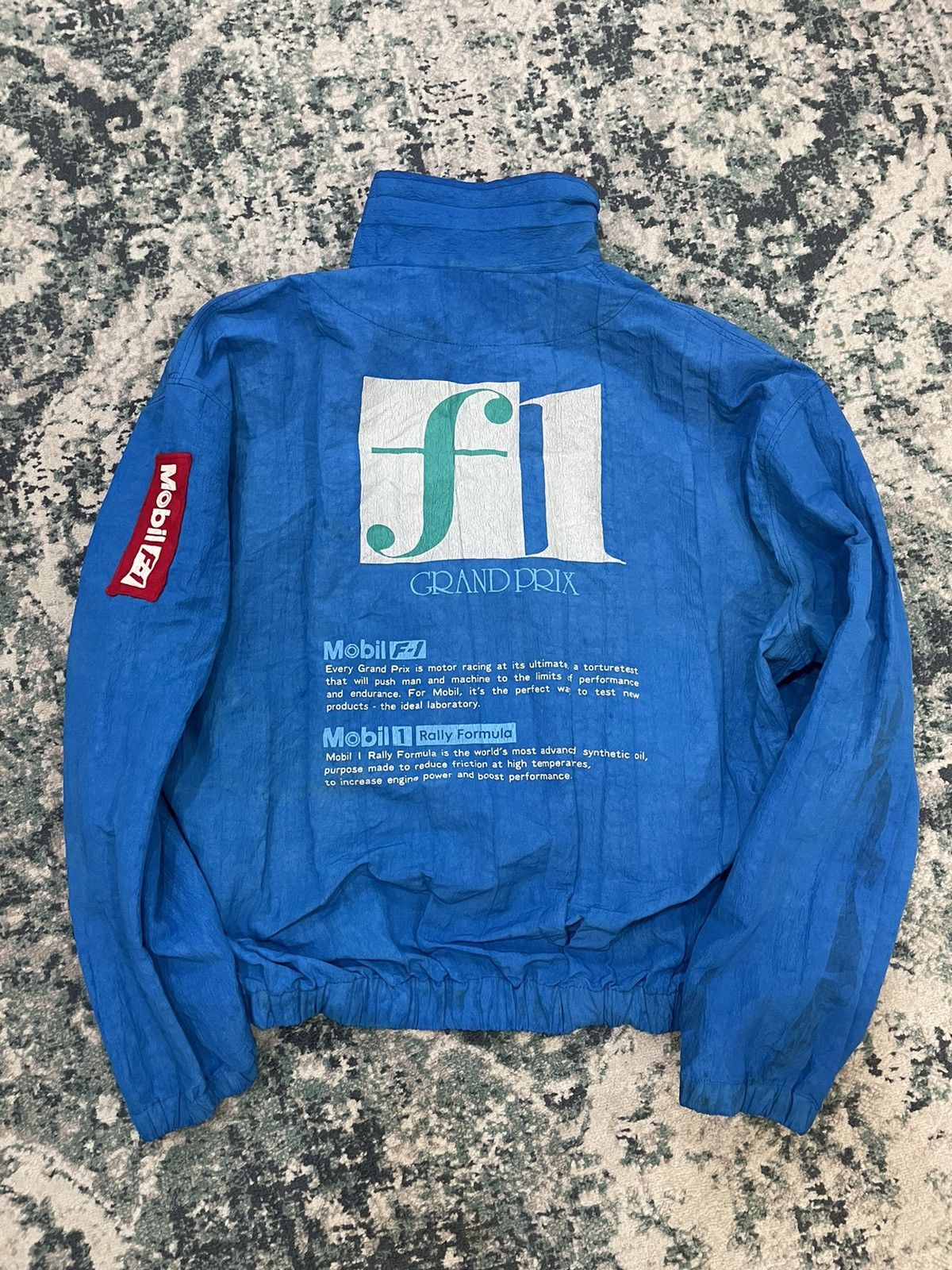 Vintage Vintage Mobil Formula 1 Racing Team Nylon Bomber Jacket Size US XL / EU 56 / 4 - 3 Thumbnail