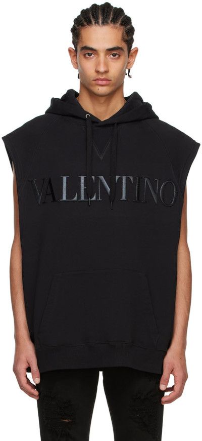 Valentino Valentino Black Cotton Hoodie Size US S / EU 44-46 / 1 - 1 Thumbnail