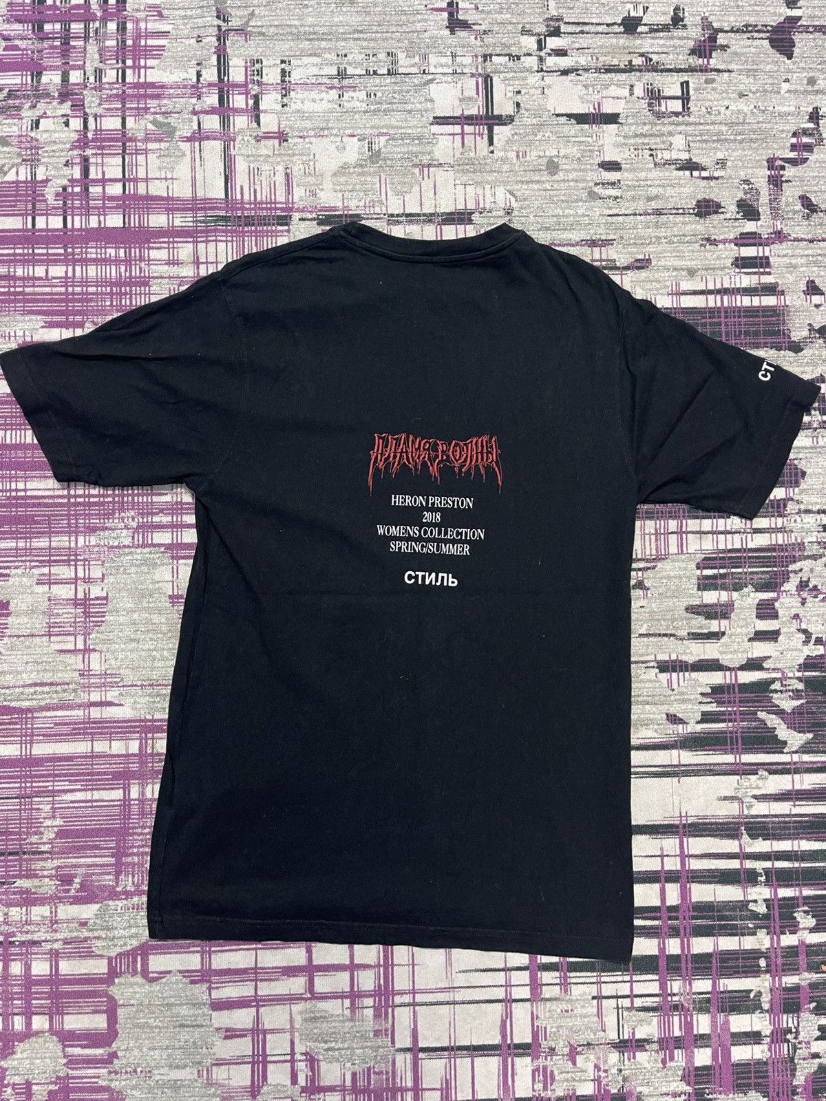 Heron Preston VTG SS18 HERON PRESTON DEATH OF A PALE HORSE TEE VERY RARE Size US XXS / EU 40 - 2 Thumbnail