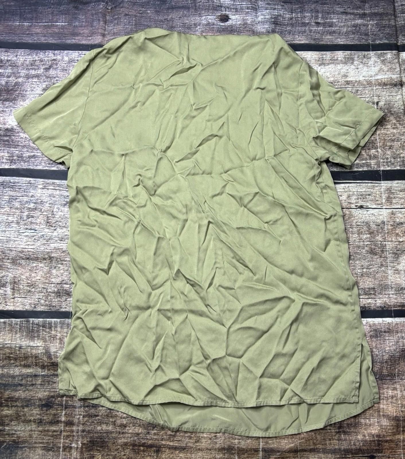 Ann Taylor 90s Ann Taylor Silk Top Women's Size Petite Green VTG Size S / US 4 / IT 40 - 3 Thumbnail