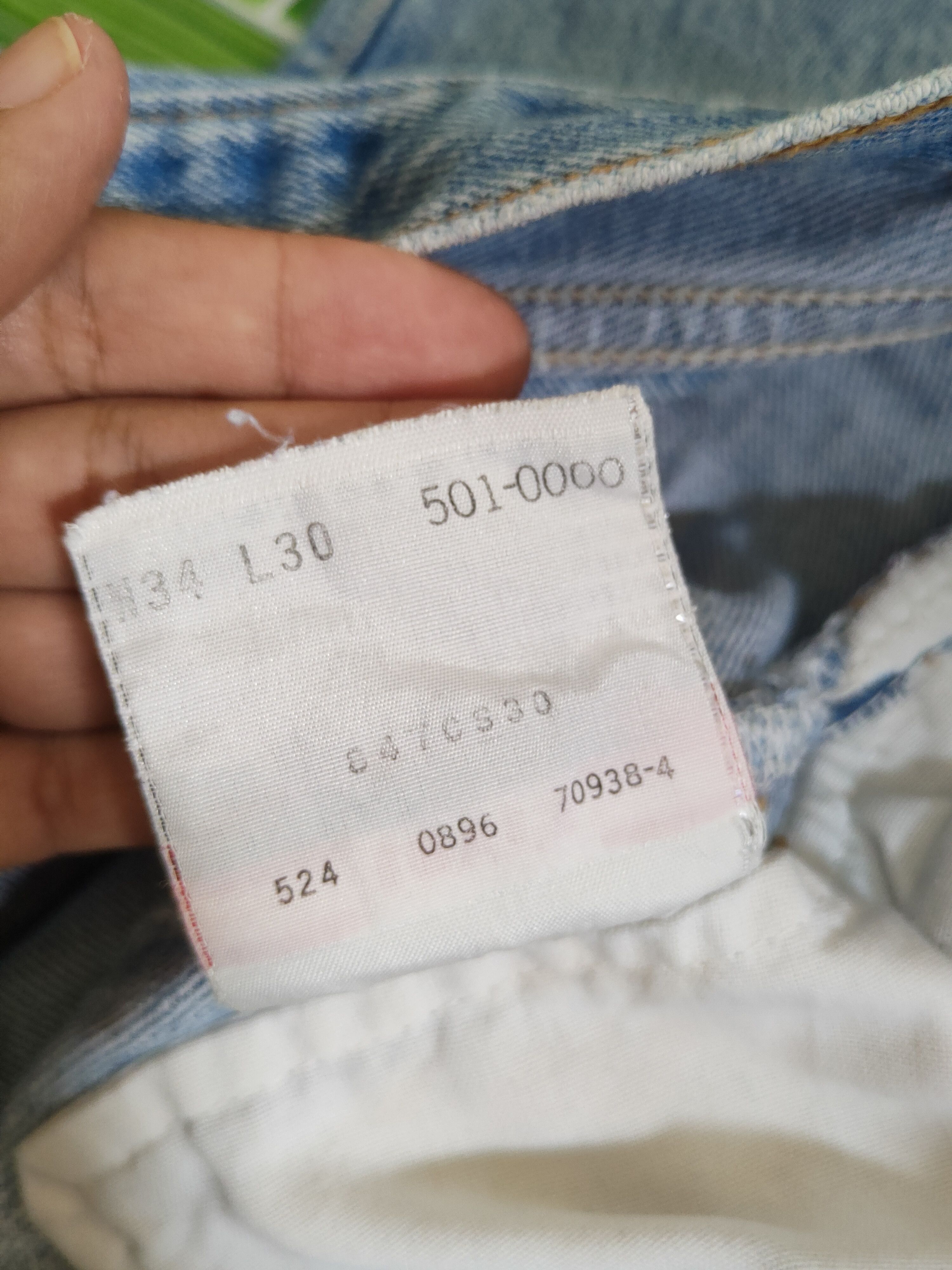 Levi's DL 501 Levi's Blue Distressed Denim vintage Pants #S1373 Size US 33 - 17 Thumbnail