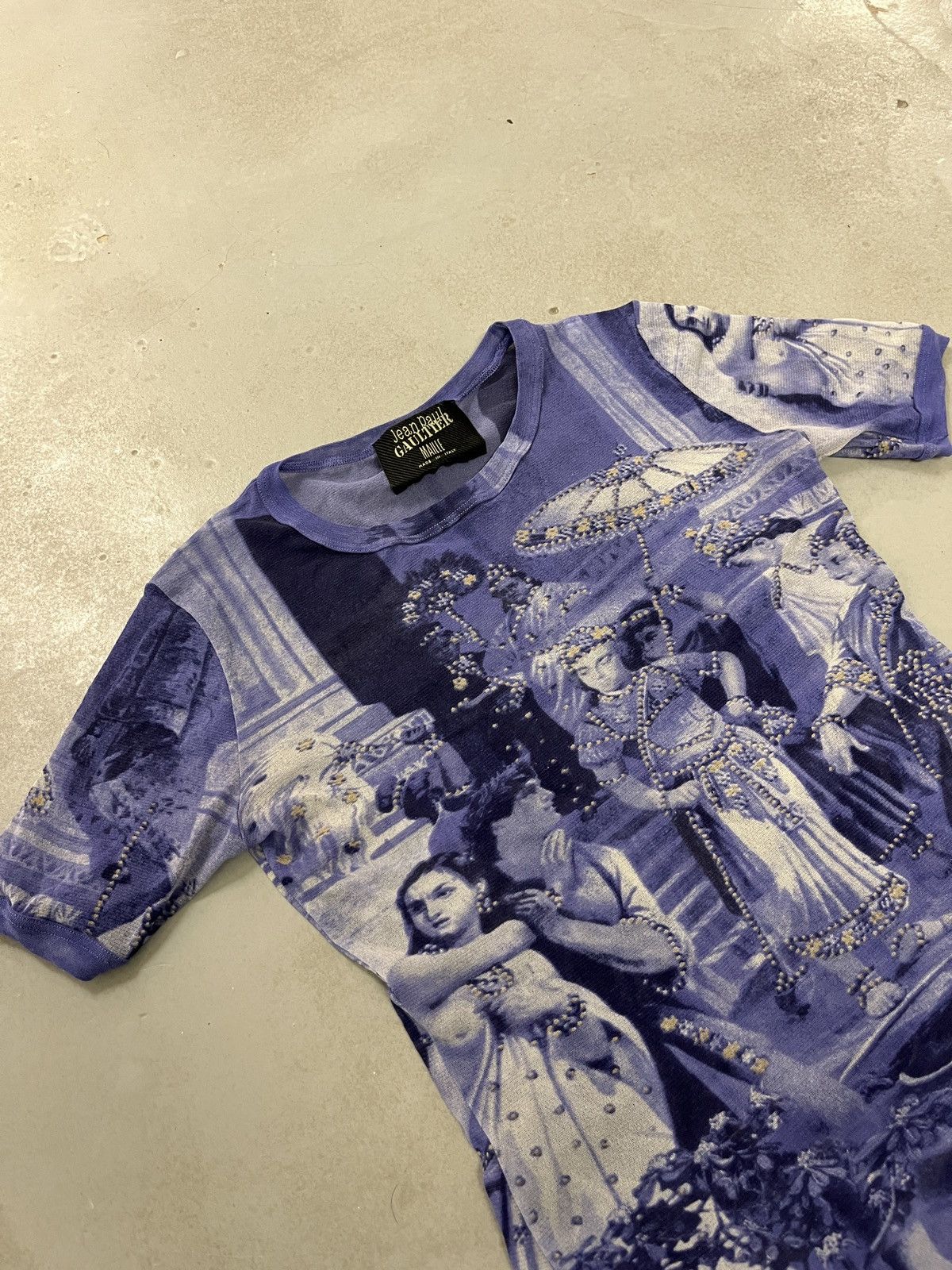 Jean Paul Gaultier Jean Paul Gaultier SS1998 Hindu Painting Mesh Top Size M / US 6-8 / IT 42-44 - 2 Thumbnail