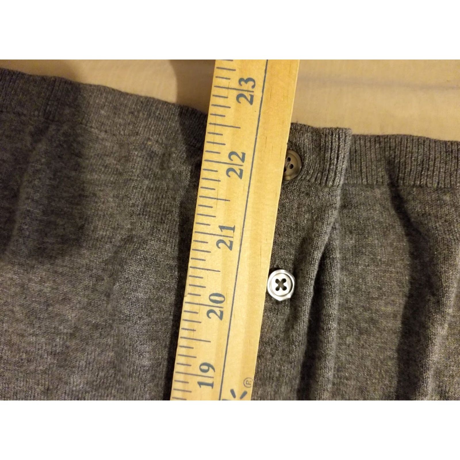 Banana Republic VINTAGE Womens Banana Republic Sweater Jacket Cardigan L Gray Gray Cotton Size L / US 10 / IT 46 - 6 Thumbnail
