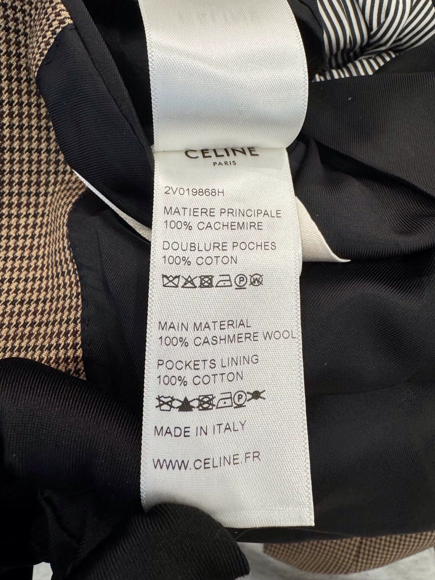 Celine Celine Women's Brown Houndstooth Casual Blazer, Size S / US 4 / IT 40 - 6 Thumbnail