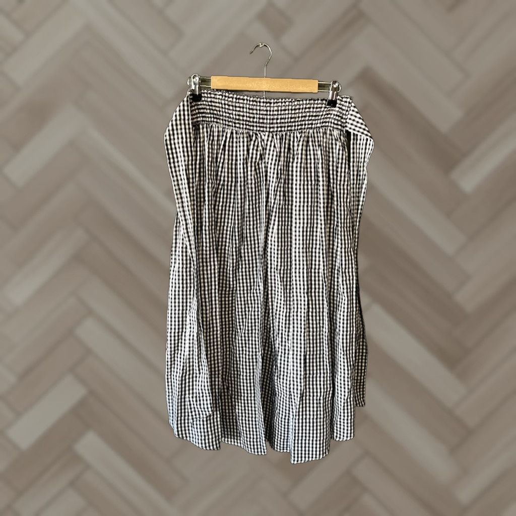 Vintage VINTAGE Max Studio Skirt Womens Black Checkered Long Flare Size S NWT Size 28" / US 6 / IT 42 - 1 Thumbnail