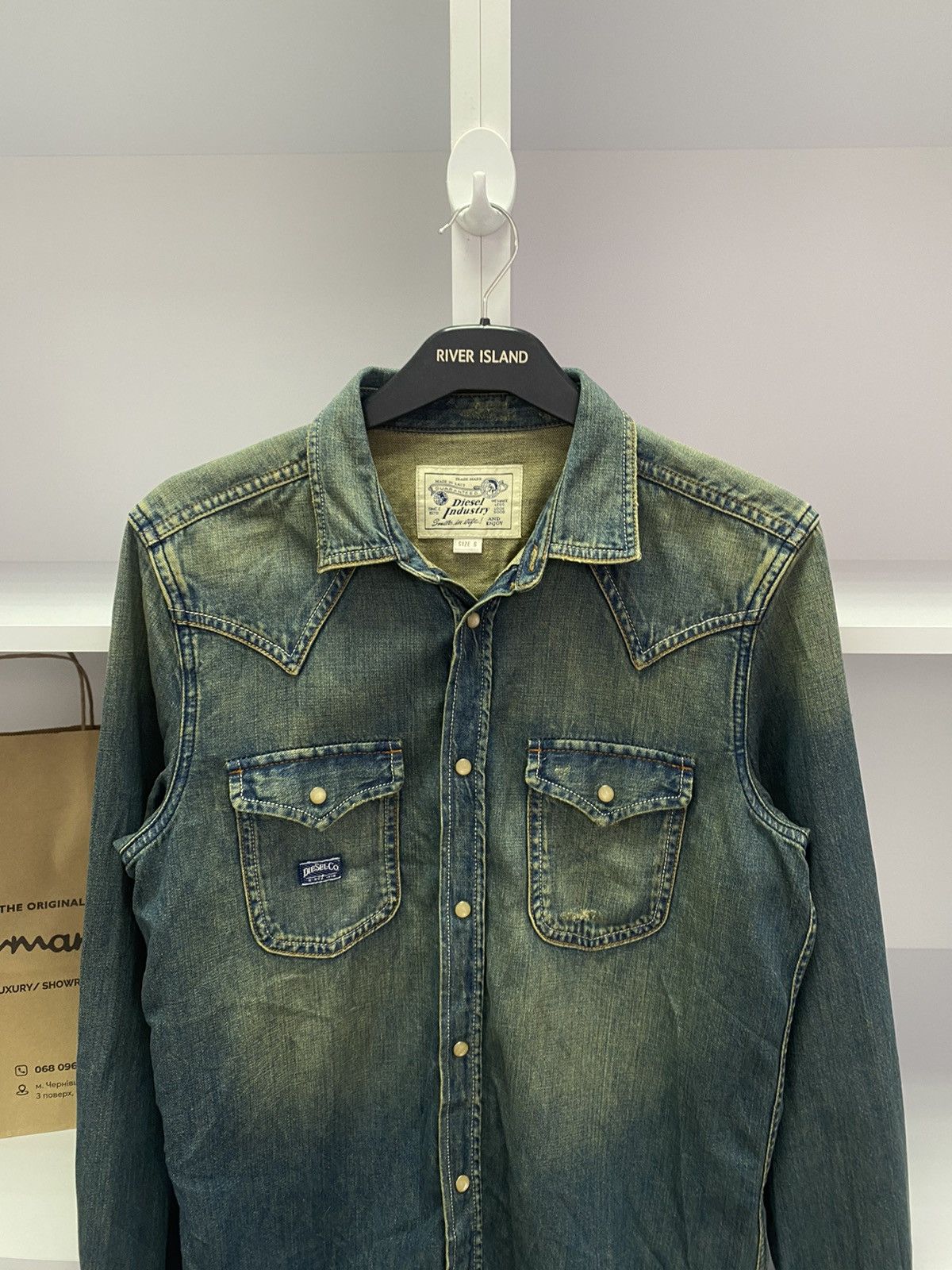 Vintage Diesel Button Up Jeans Shirt