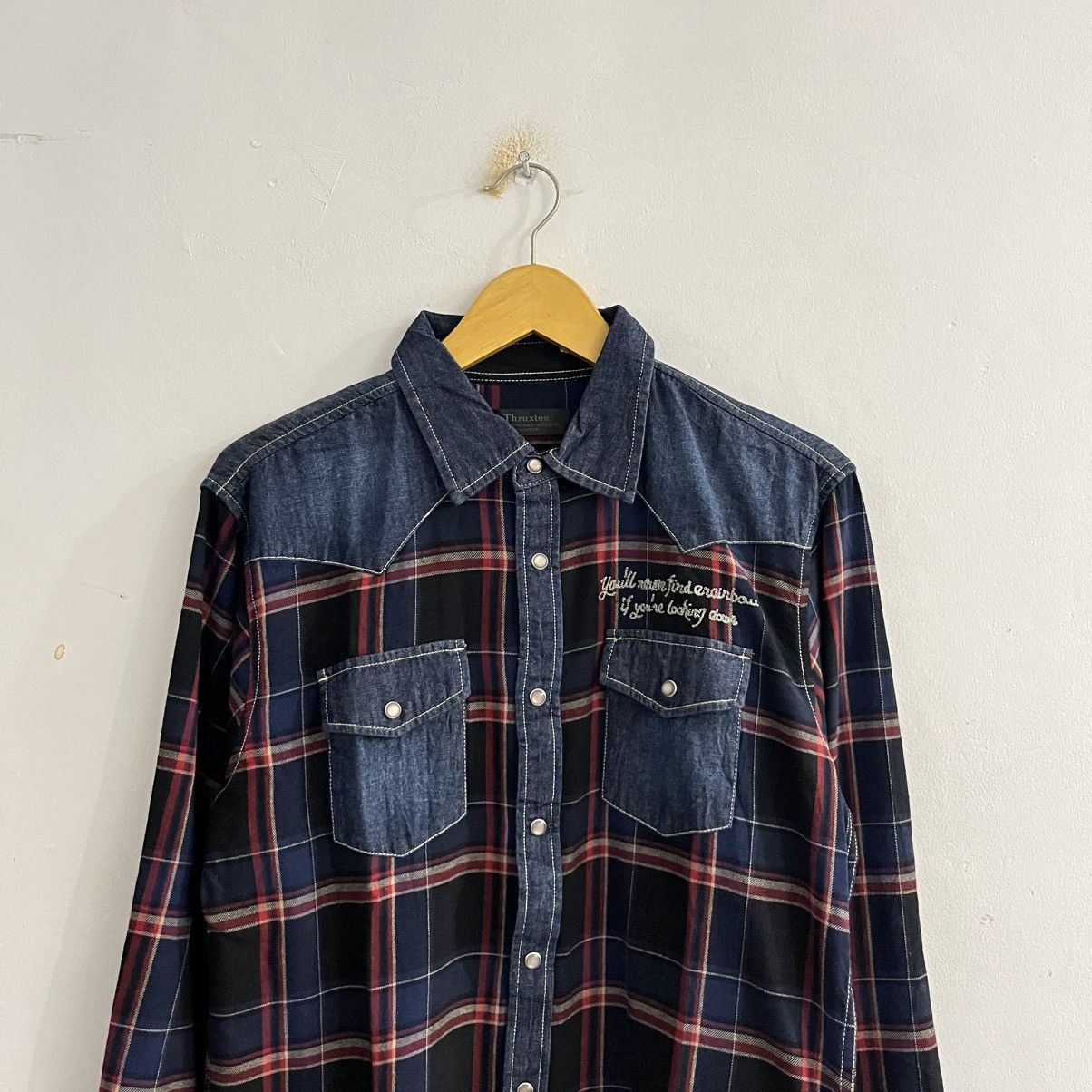 Japanese Brand Thruxton Flannel Western Shirt Size US M / EU 48-50 / 2 - 2 Thumbnail