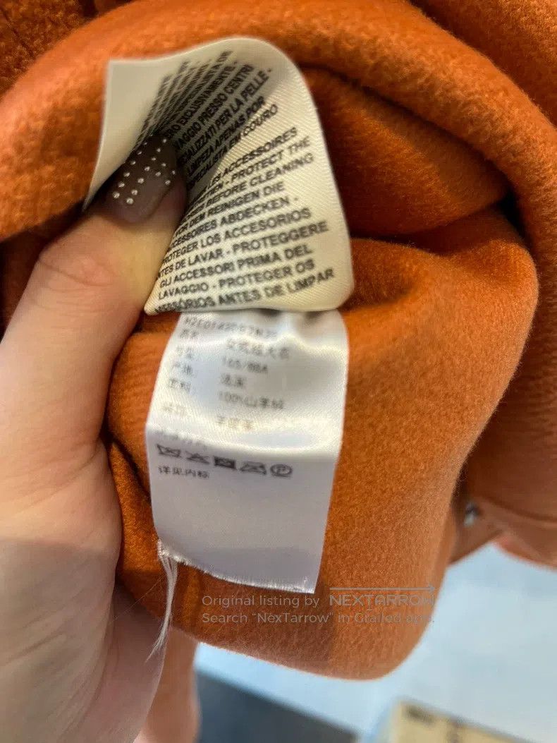 Hermes Hermes Orange Short Cropped Circle Cashmere Short Coat Size XS / US 0-2 / IT 36-38 - 7 Thumbnail