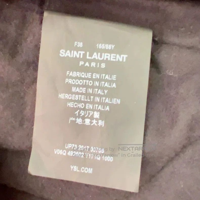 Saint Laurent Paris Saint Laurent Leather Sleeve Varsity Jacket. Size US XS / EU 42 / 0 - 2 Thumbnail