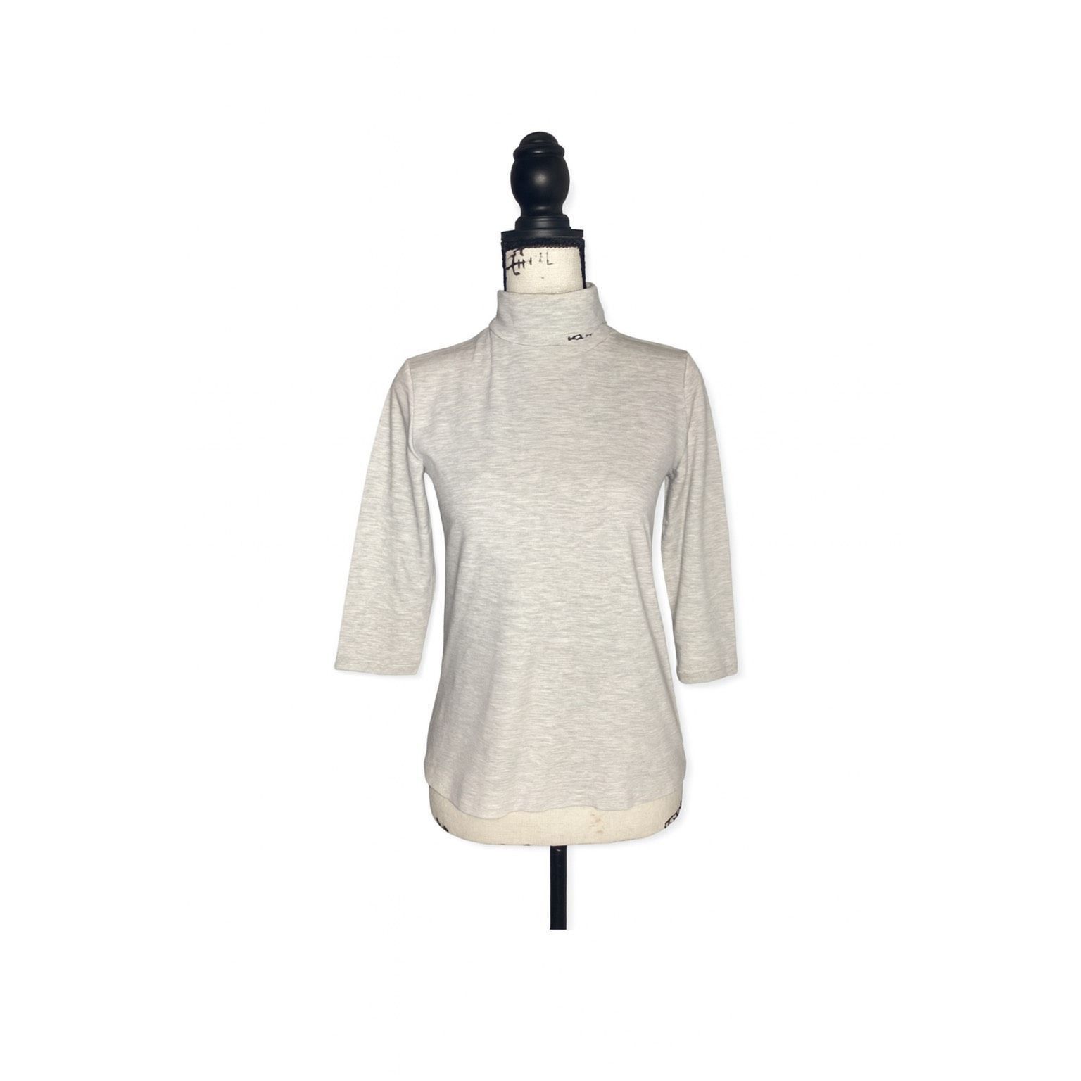 H&M H&M Women’s Light Gray Turtleneck Top Size S | Long Sleeve S Size S / US 4 / IT 40 - 1 Thumbnail
