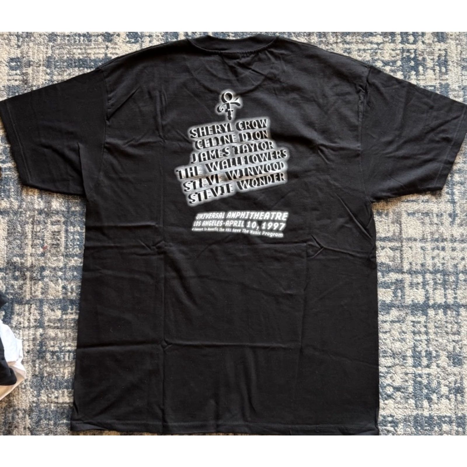 Hanes VINTAGE 1997 VH1 Honors T Shirt XL Hanes Black Cotton Crew Neck Short Sleeve Men's 90s Band Music Rock Logo Double-Sided | Mens Size US XL / EU 56 / 4 - 3 Thumbnail