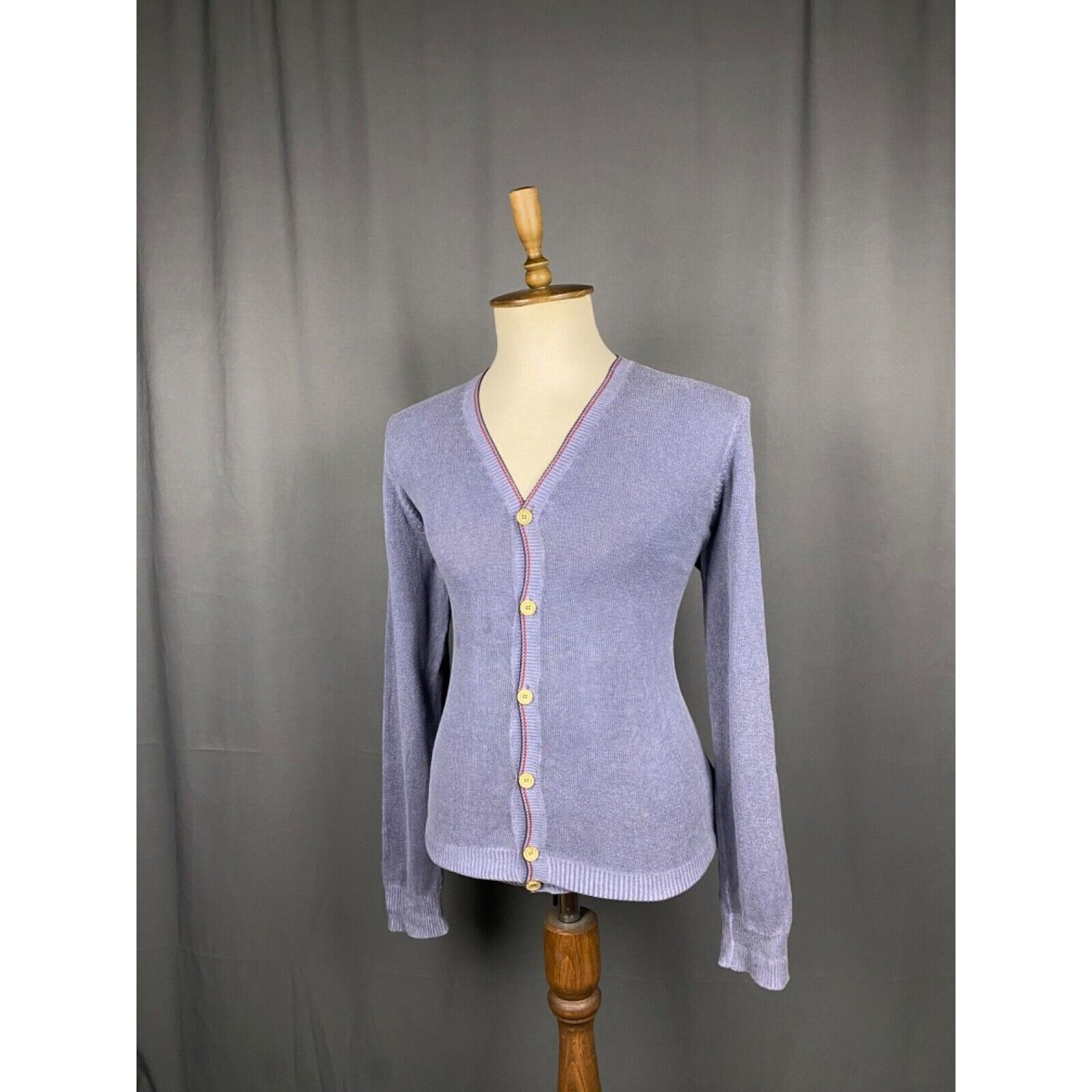Moncler Moncler Men's Blue Garment Dyed Cardigan Sweater Size XL Size US XL / EU 56 / 4 - 4 Thumbnail