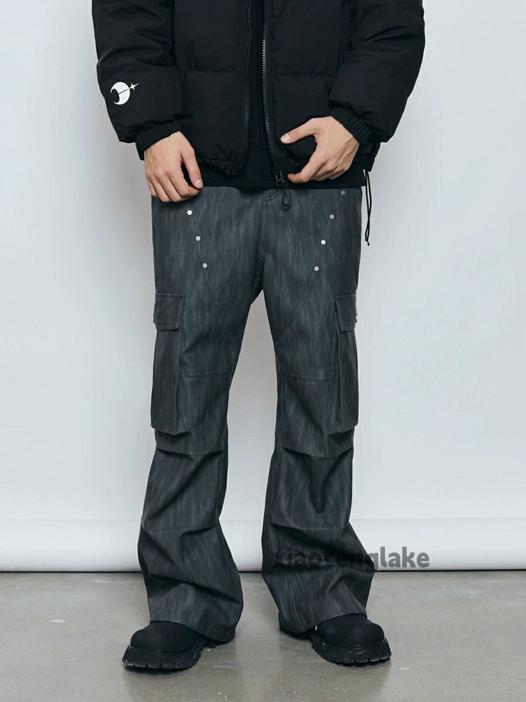Designer × Japanese Brand × Vintage utility outdoor workwear loose baggy pleated cargo pants Size US 34 / EU 50 - 5 Thumbnail