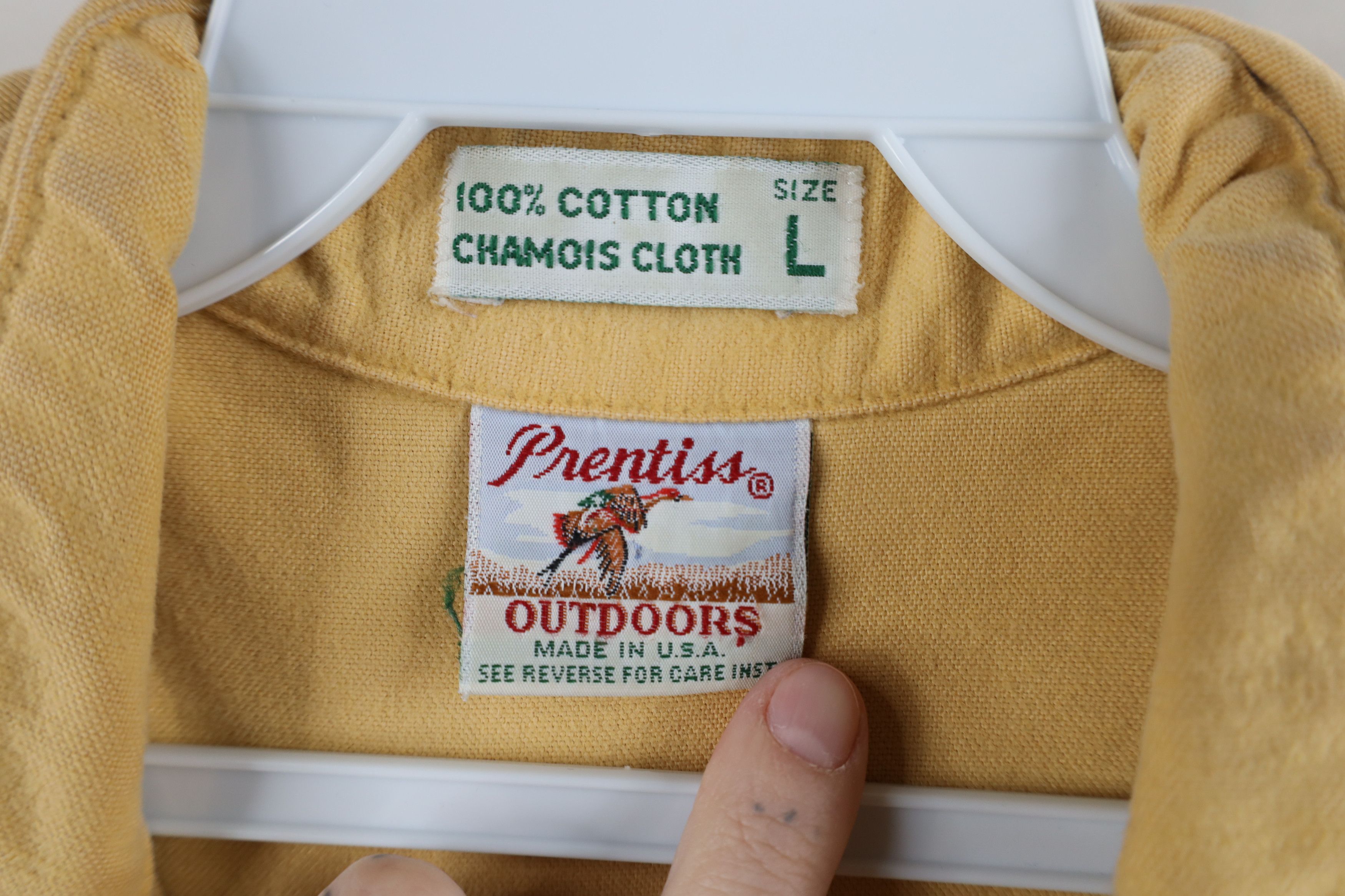 Vintage Vintage 70s Streetwear Chamois Cloth Button Shirt USA Size US L / EU 52-54 / 3 - 9 Thumbnail