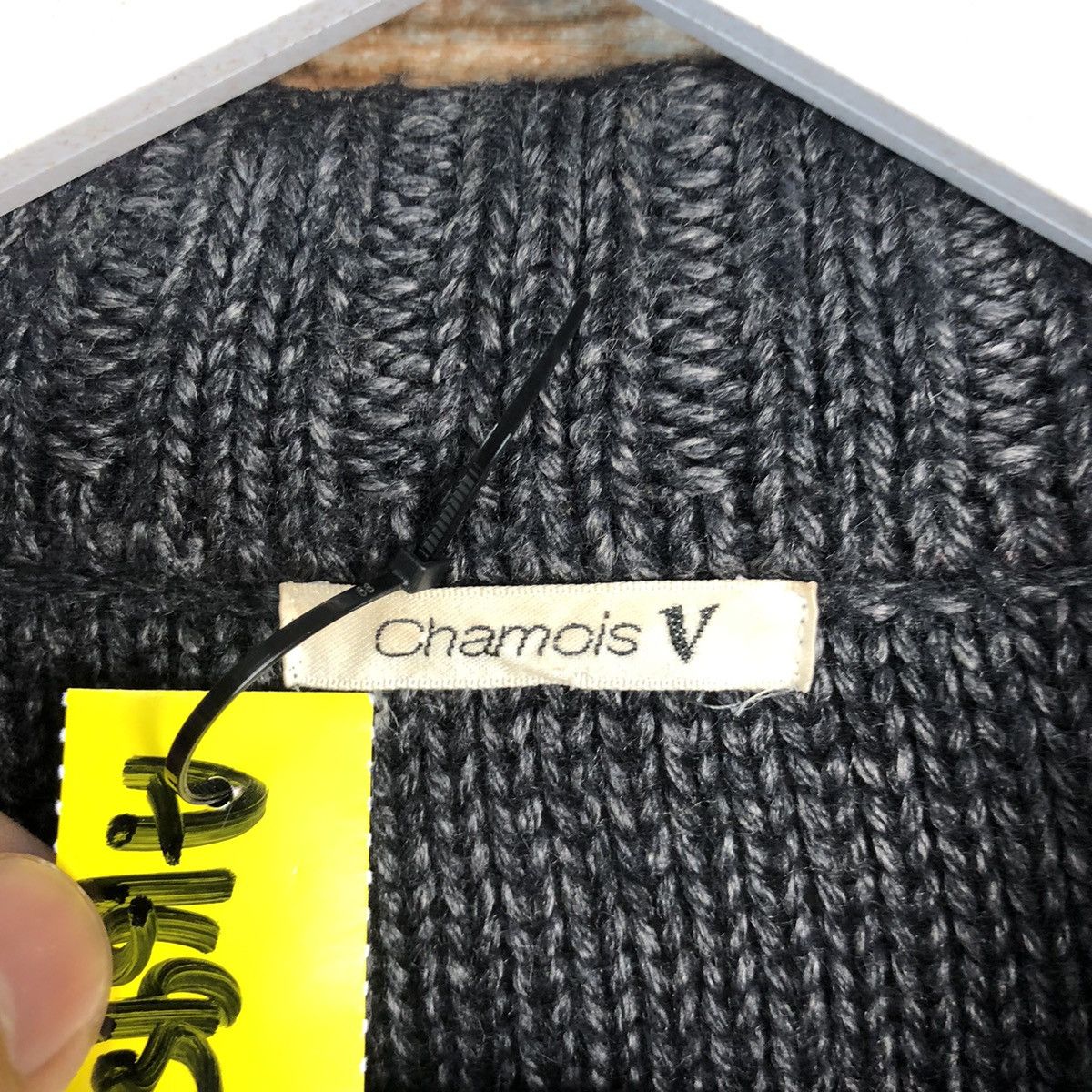 Homespun Knitwear Chaminos V vintage Black Cardigan Knitwear #A1695 Size US M / EU 48-50 / 2 - 10 Thumbnail