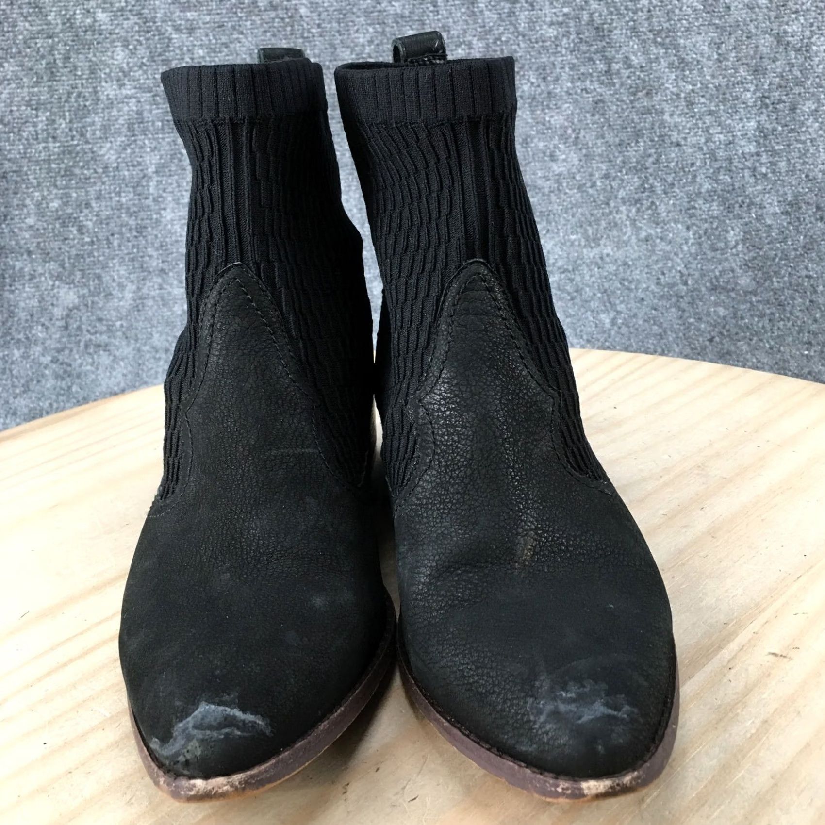 Vintage Cecelia New York Boots Womens 8 Tomas Sock Knit Pointed Toe Ankle Booties Black Size US 8 / IT 38 - 7 Thumbnail
