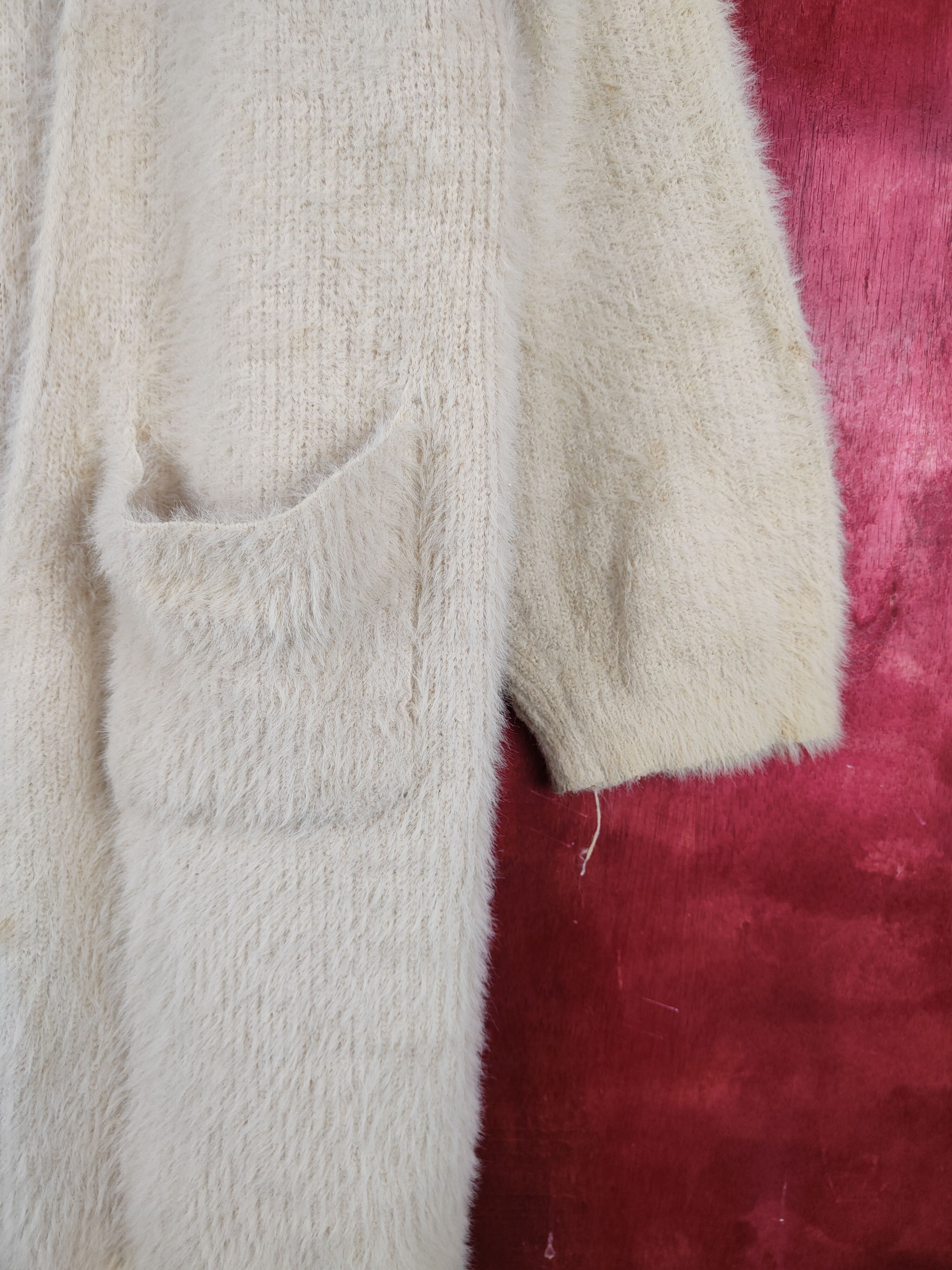 Japanese Brand Ryu Ryu Beige Shag Shaggy Fur Mohair Knitwear #S2071 Size M / US 6-8 / IT 42-44 - 6 Thumbnail