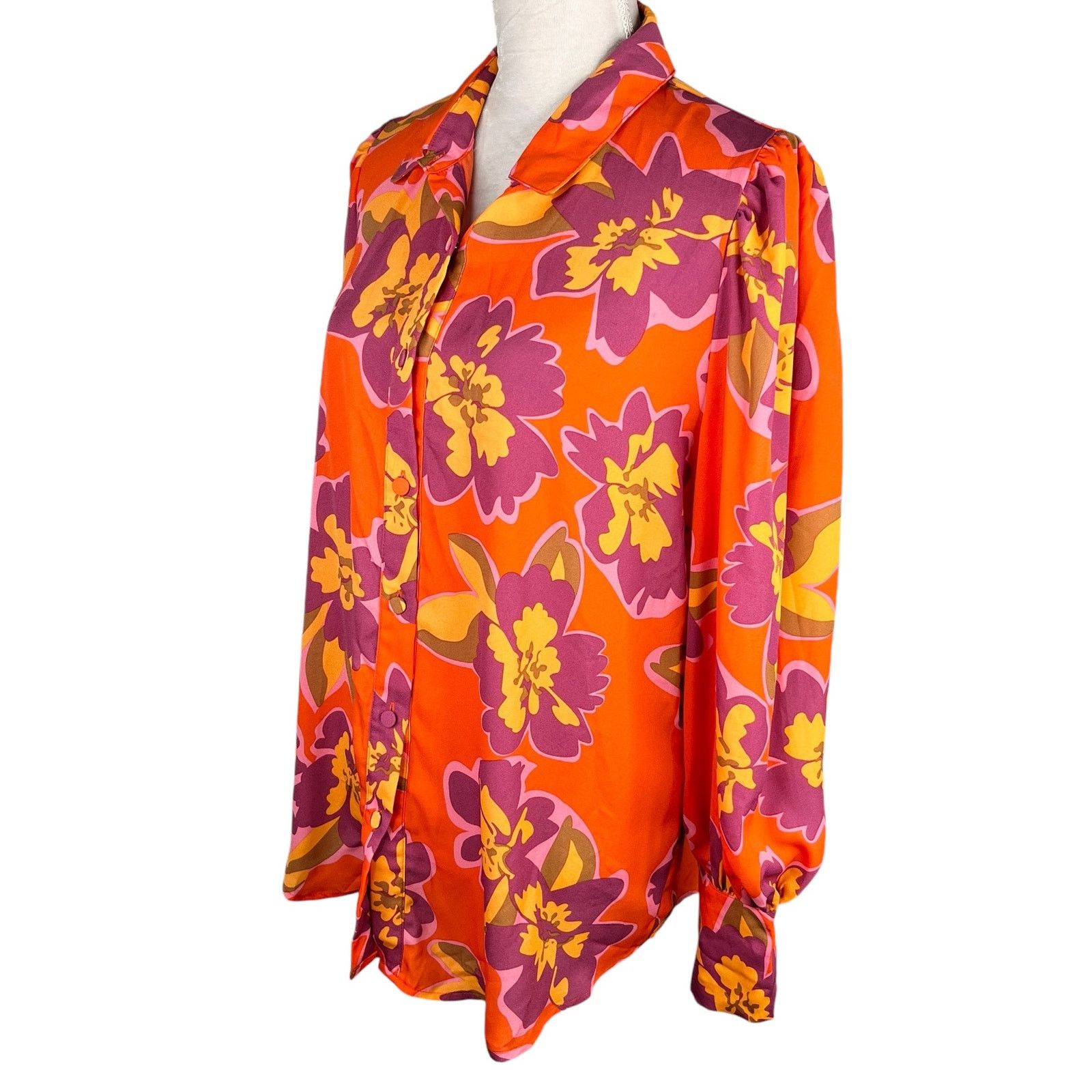 Other BTFBM Retro Button Down L Shirt Top Bright Colors Size L / US 10 / IT 46 - 5 Thumbnail