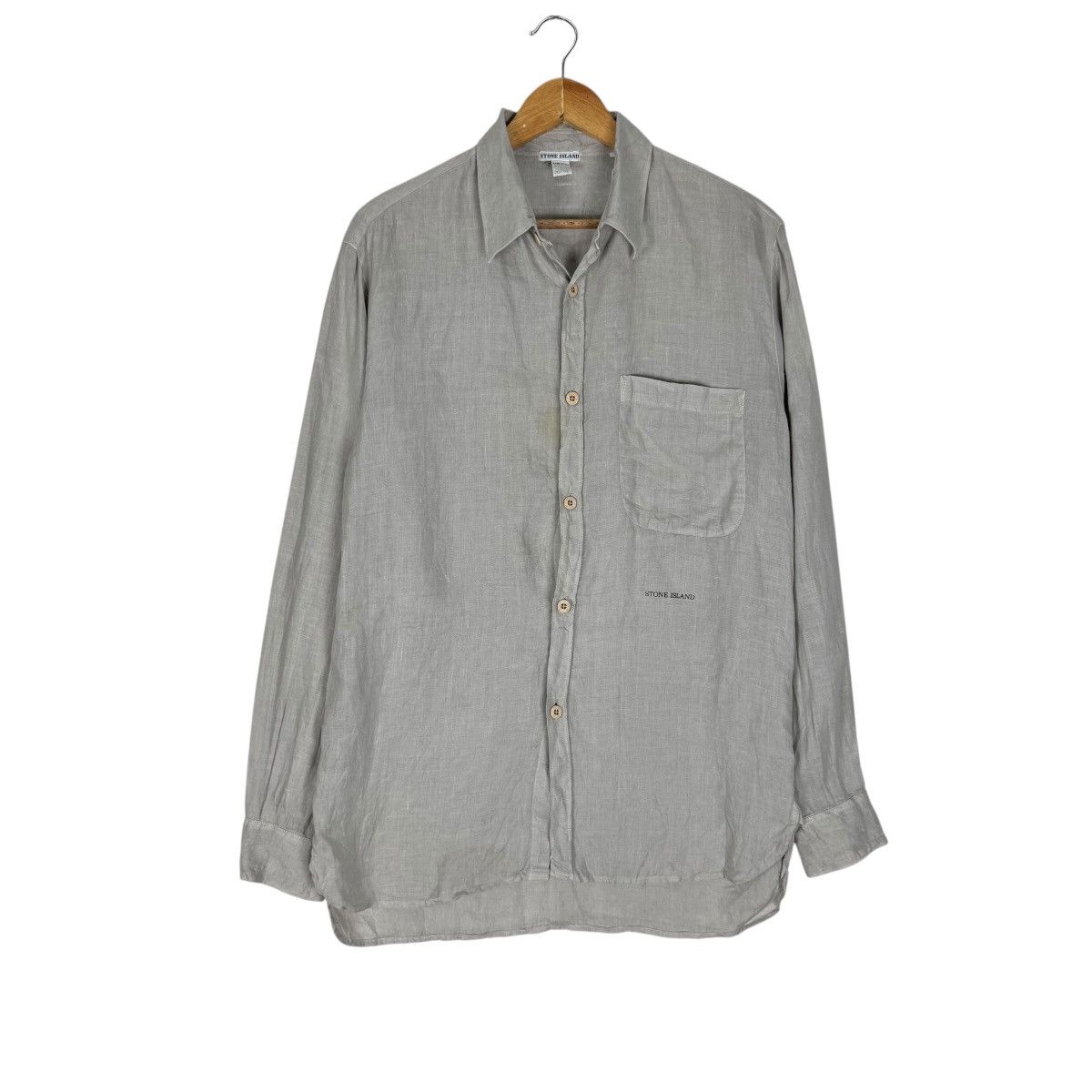 Stone Island 🔥VTG 90s STONE ISLAND LINEN LONG-SLEEVE SHIRTS Size US S / EU 44-46 / 1 - 4 Thumbnail