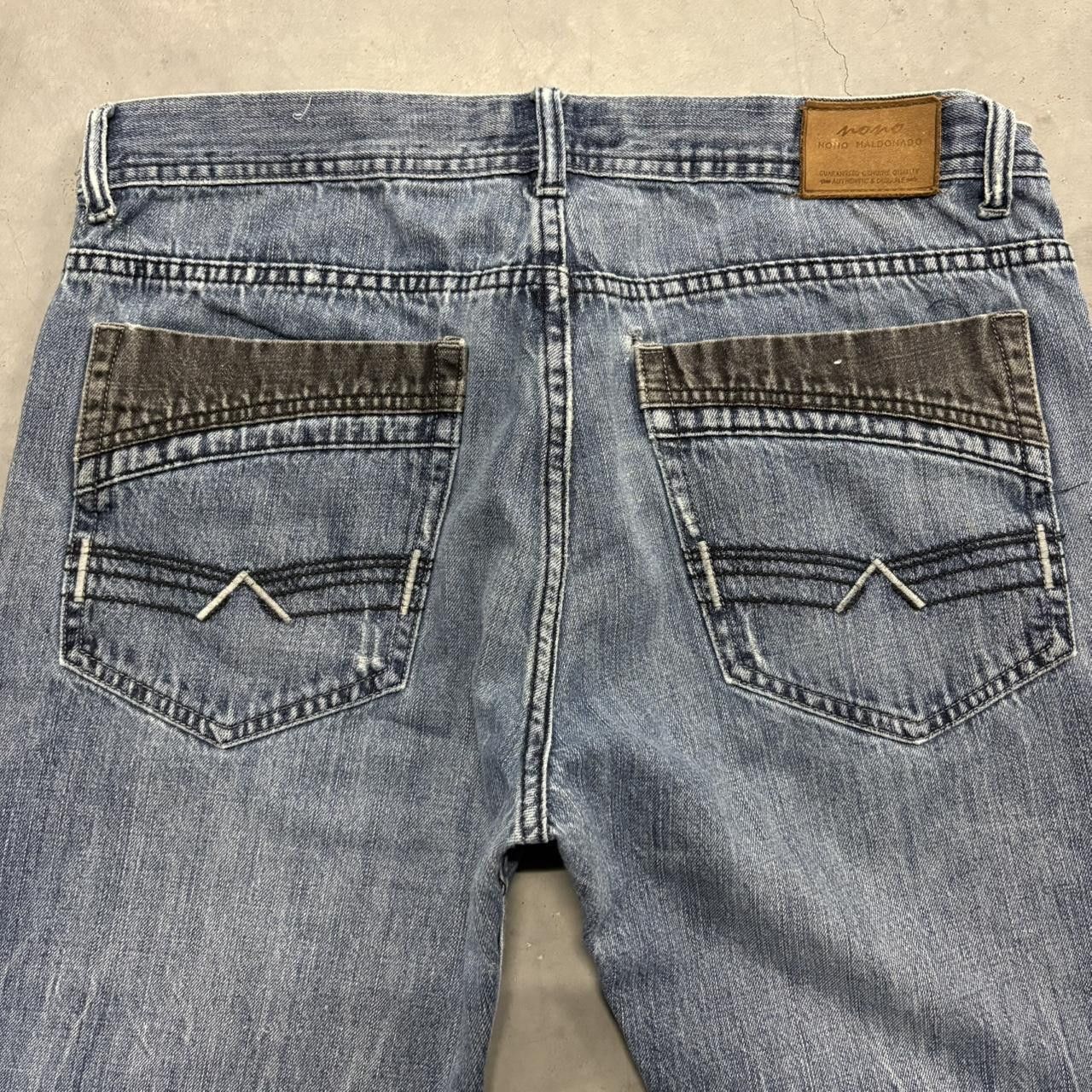 Vintage CRAZY Vintage Y2K/2000s Super Baggy NoNo Maldonado Designer Medium Wash Denim Jeans! Size US 36 / EU 52 - 7 Thumbnail