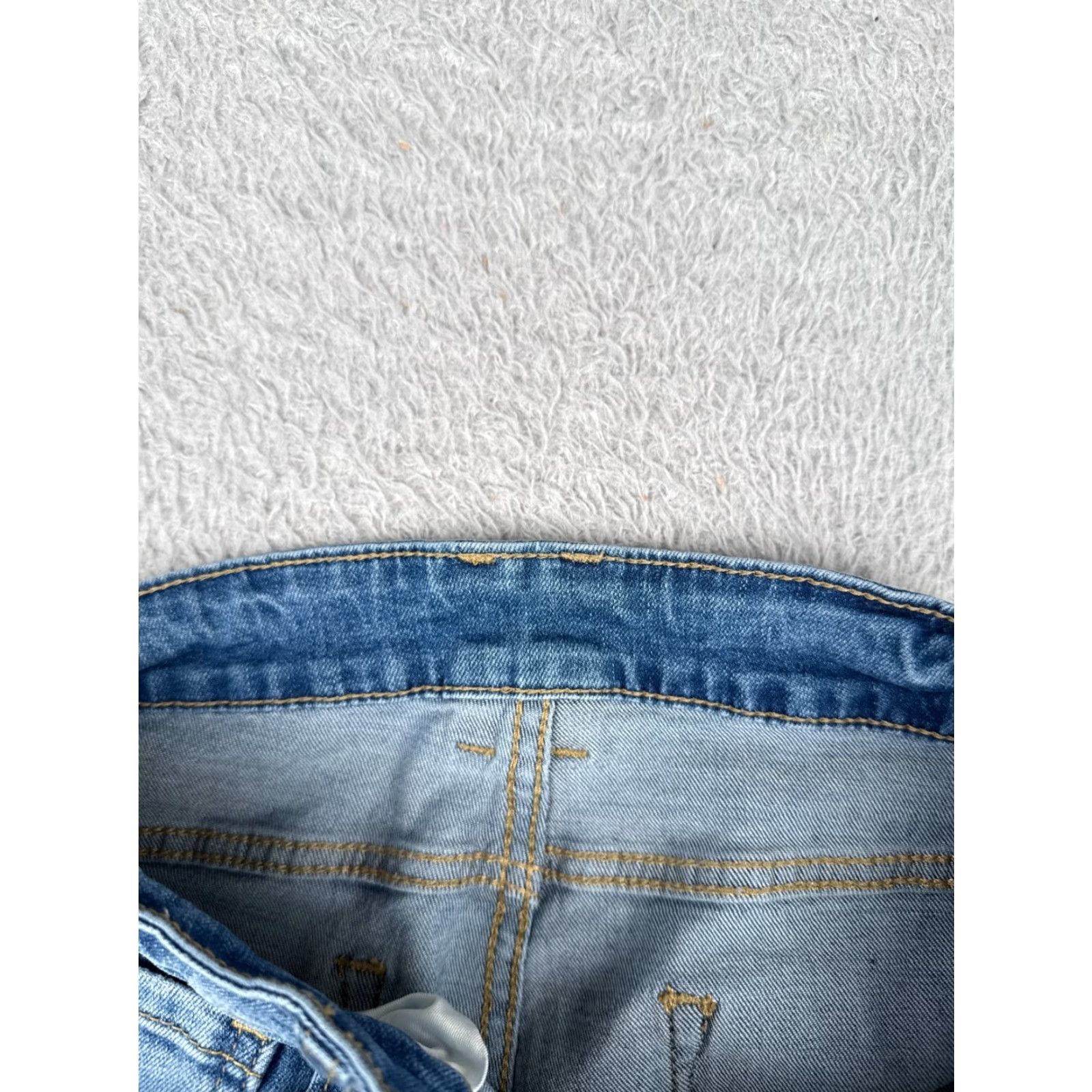 Vintage Vintage Womens Jeans Bootcut Distressed Cotton Blend 28 Blue Mid Rise 31in Inseam Size 28" / US 6 / IT 42 - 6 Thumbnail