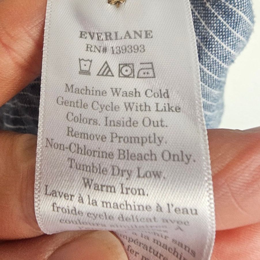 Everlane Everlane Women Striped Linen Button Shirt XS Boxy Resortwear Size XS / US 0-2 / IT 36-38 - 7 Thumbnail