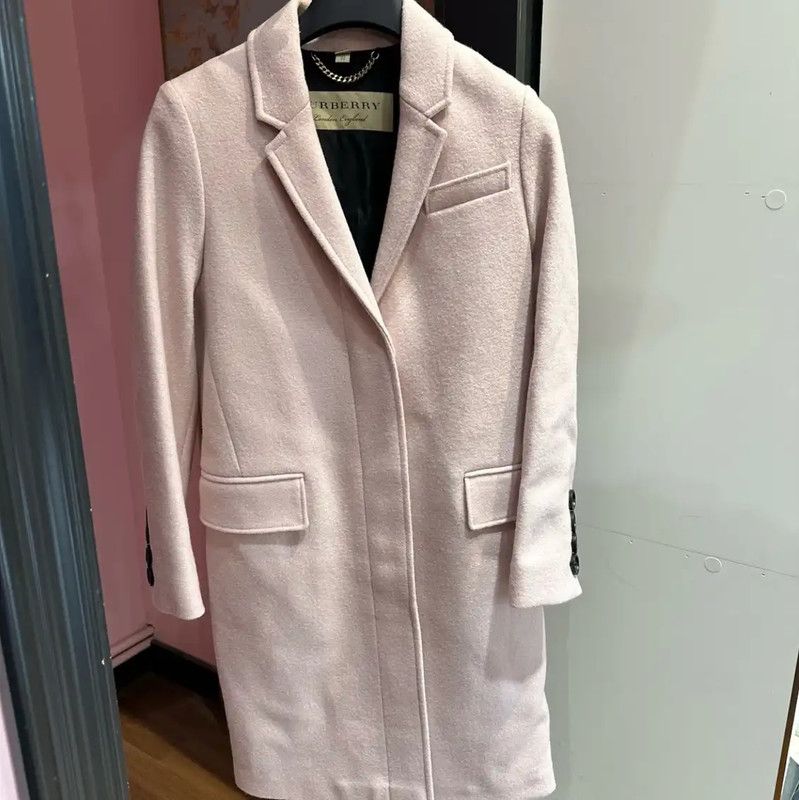 Burberry Burberry Light Pink Wool Coat for Women Size S / US 4 / IT 40 - 1 Thumbnail