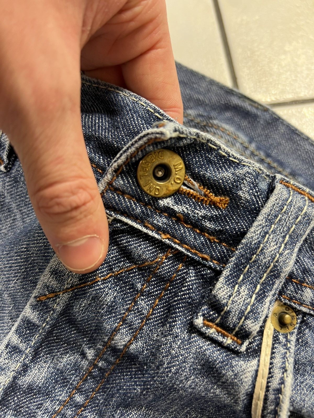 Diesel Vintage 90s Diesel y2k distressed jeans thrashed pants denim Size US 29 - 8 Thumbnail