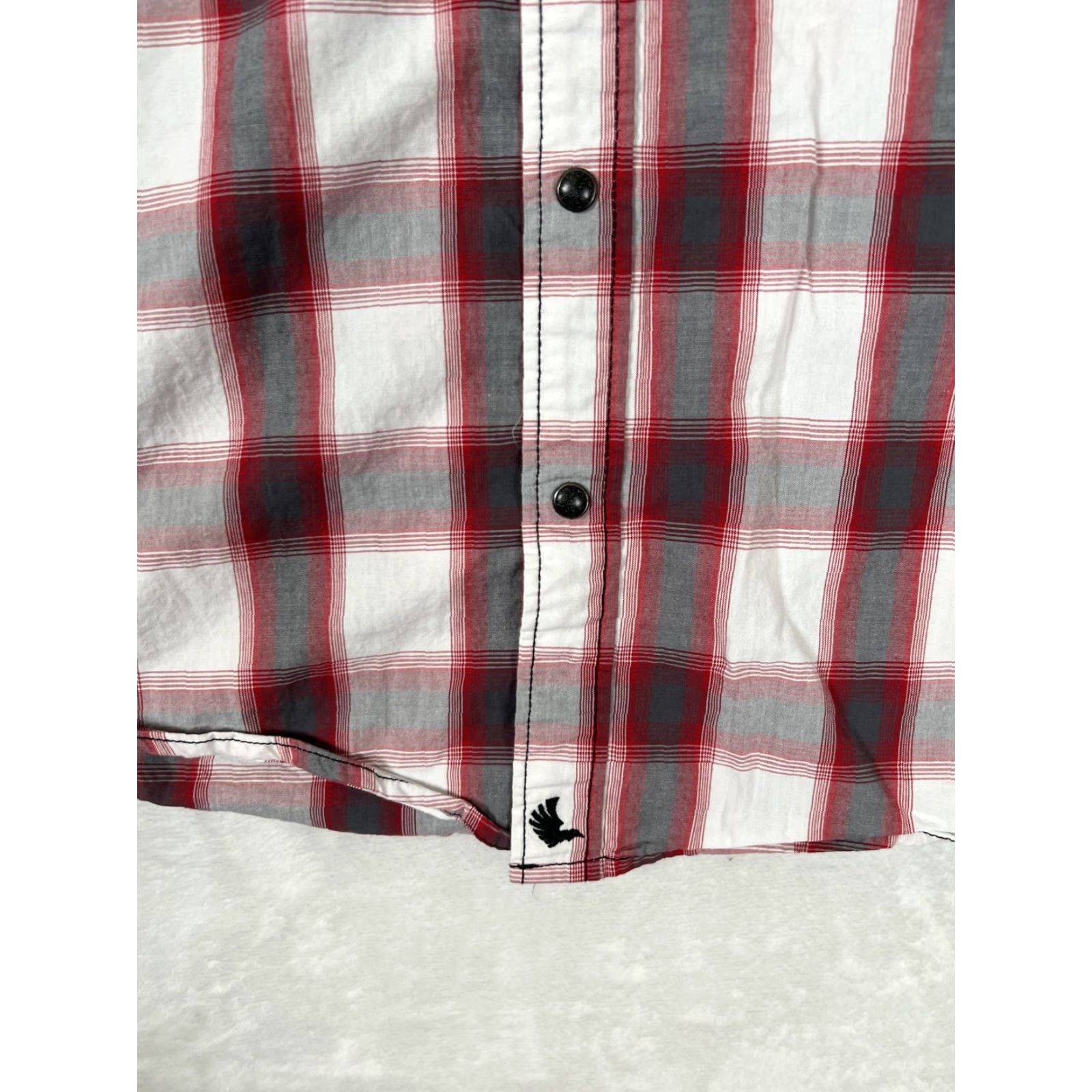 Cody James Cody James Shirt Mens Large Red Gray Plaid Western Snap Front Long Sleeve Size US L / EU 52-54 / 3 - 2 Thumbnail