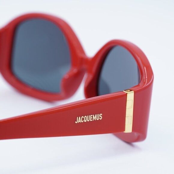 Jacquemus Jacquemus COLAPSO JAC/15 C2 Sunglasses Red Geometric Frame Size ONE SIZE - 4 Thumbnail