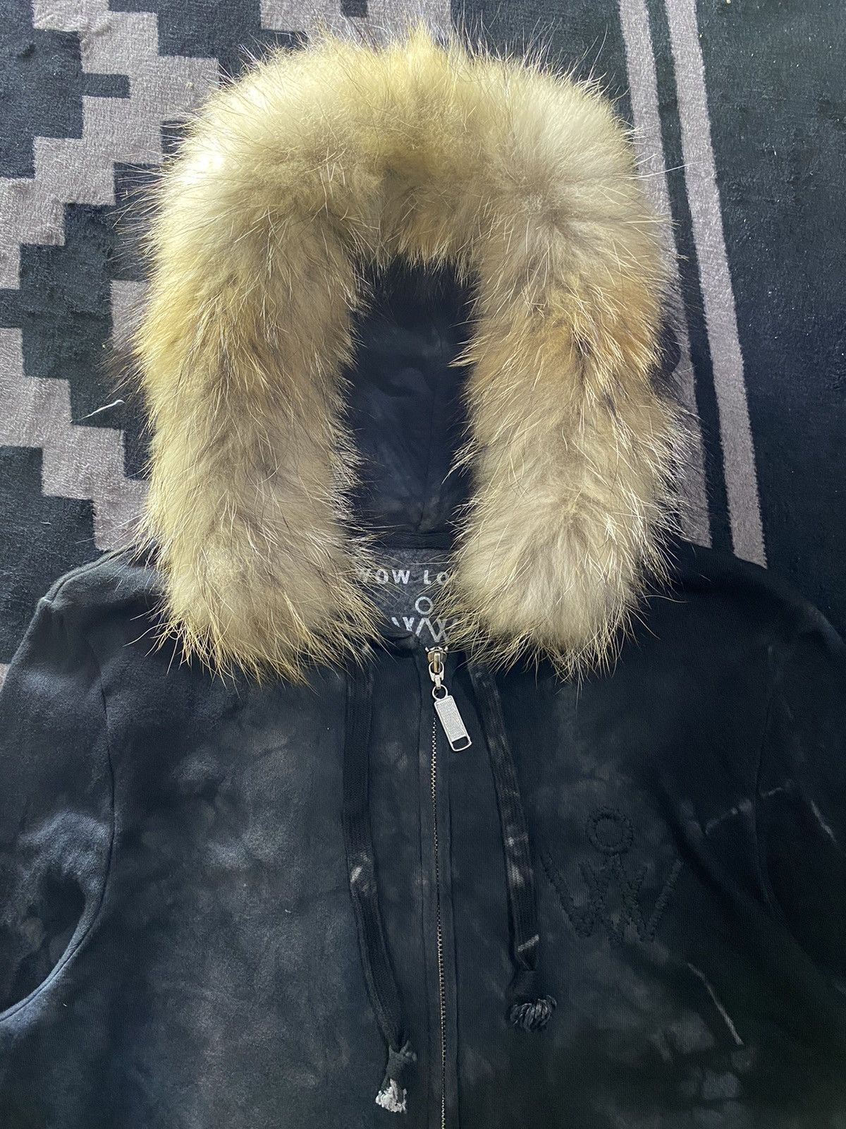 If Six Was Nine × Japanese Brand × Le Grande Bleu (L.G.B.) Japanese wow lookz bleach faux fur hoodie Size US L / EU 52-54 / 3 - 4 Thumbnail