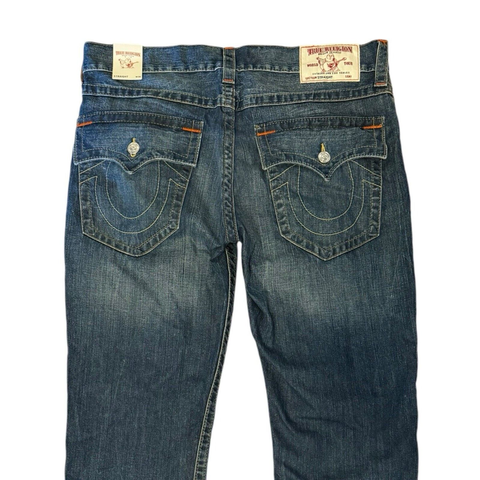 True Religion TRUE RELIGION NEW Ricky Relaxed Straights Men’s Jeans Size US 36 / EU 52 - 3 Thumbnail