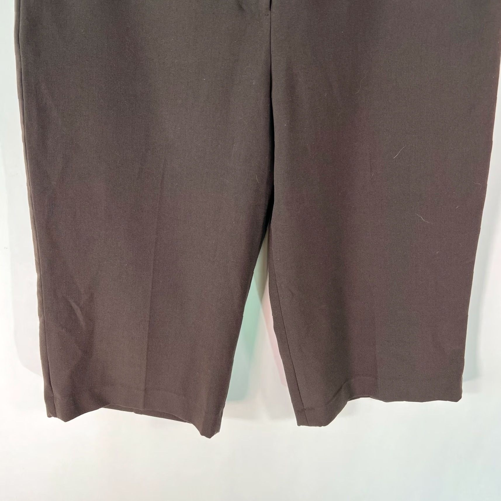 Vintage Larry Levine Womens Stretch Flat Front Straight Leg Brown Capri Pants Size 8 Size 30" / US 8 / IT 44 - 5 Thumbnail