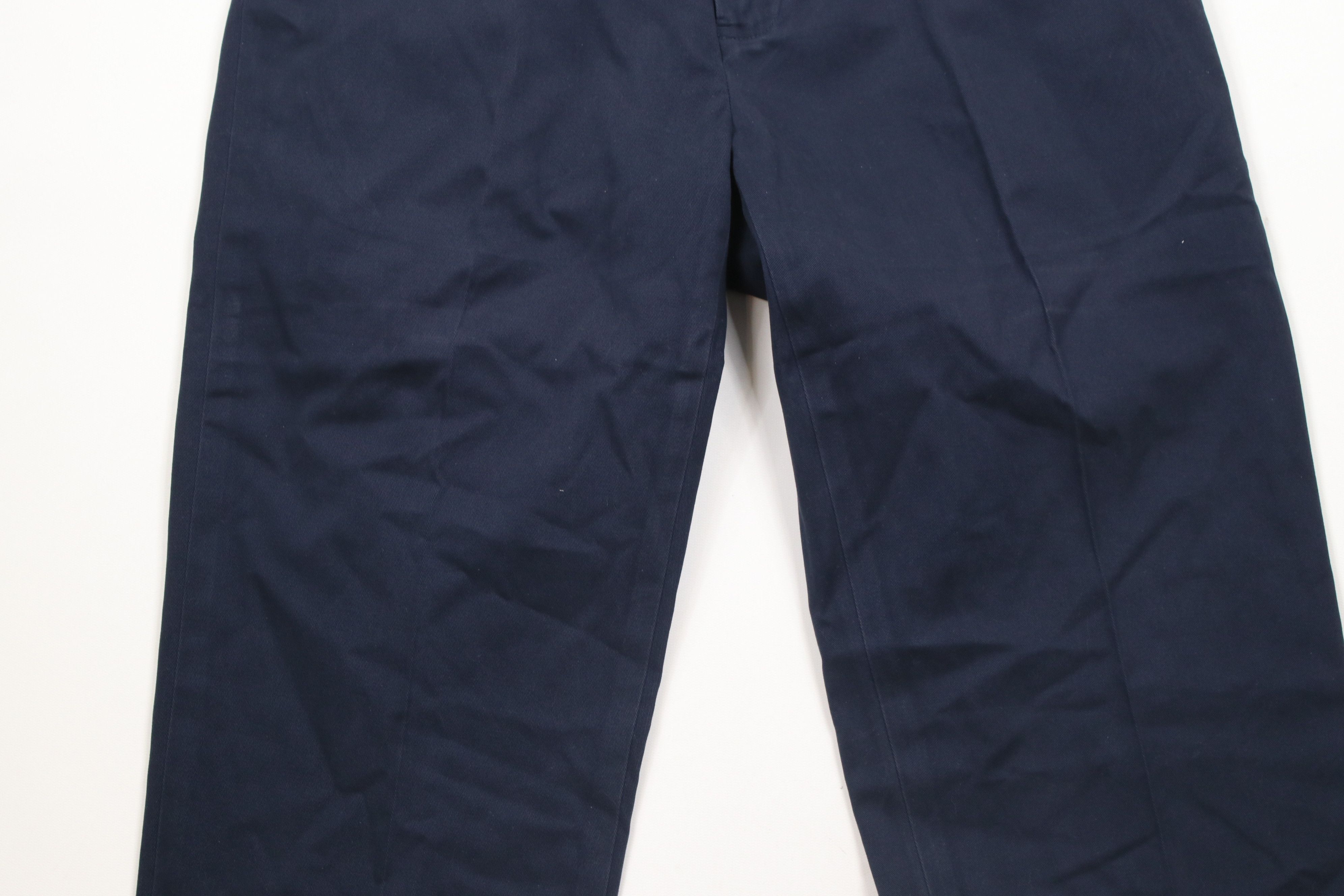 Vintage 90s Ralph Lauren Leg Chino Pants Blue Cotton
