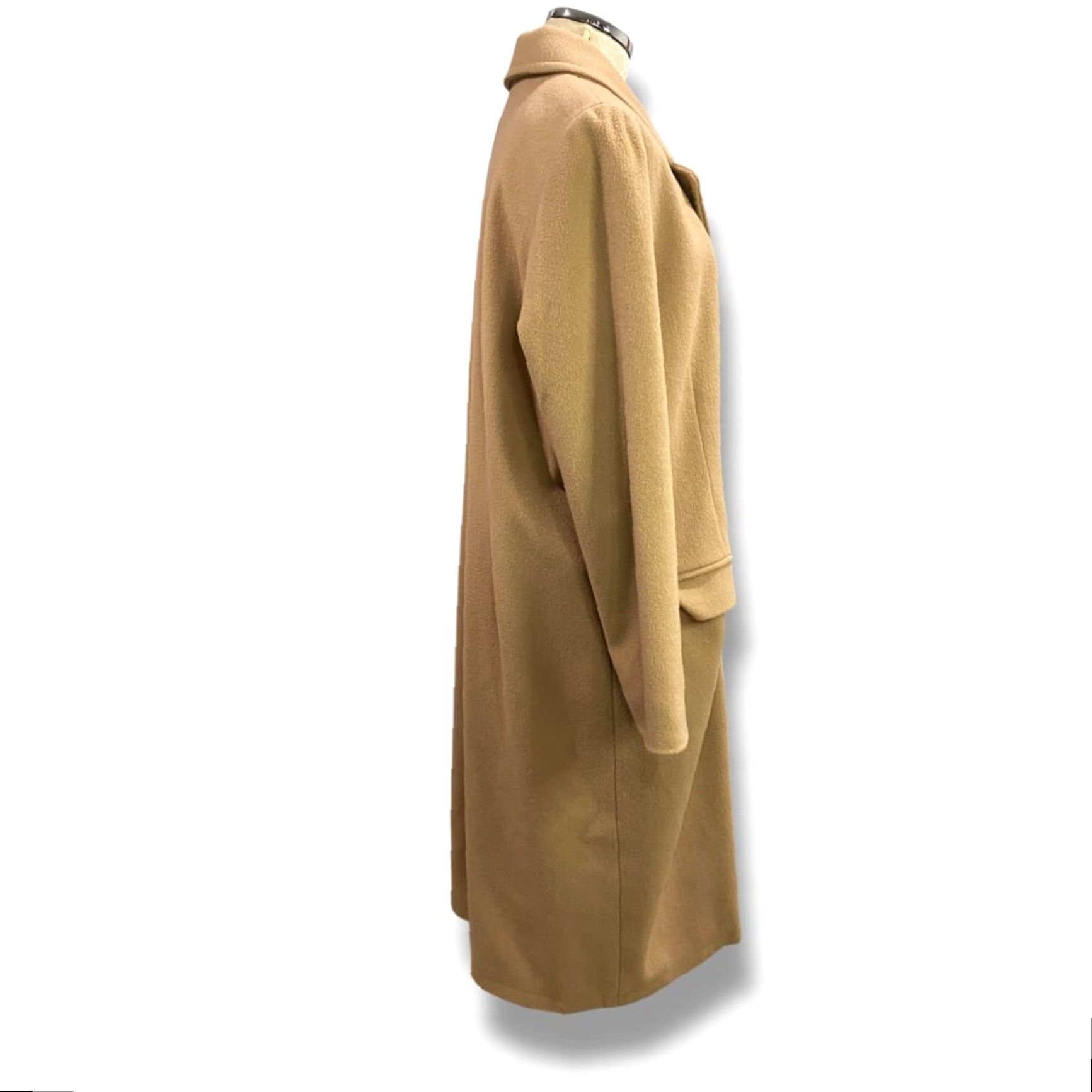 Vintage VINTAGE LL Bean Coat Overcoat Women's Wool Cashmere Tan Large L Tan Wool Cashmere Blend Coat Overcoat Womens Size L / US 10 / IT 46 - 4 Thumbnail