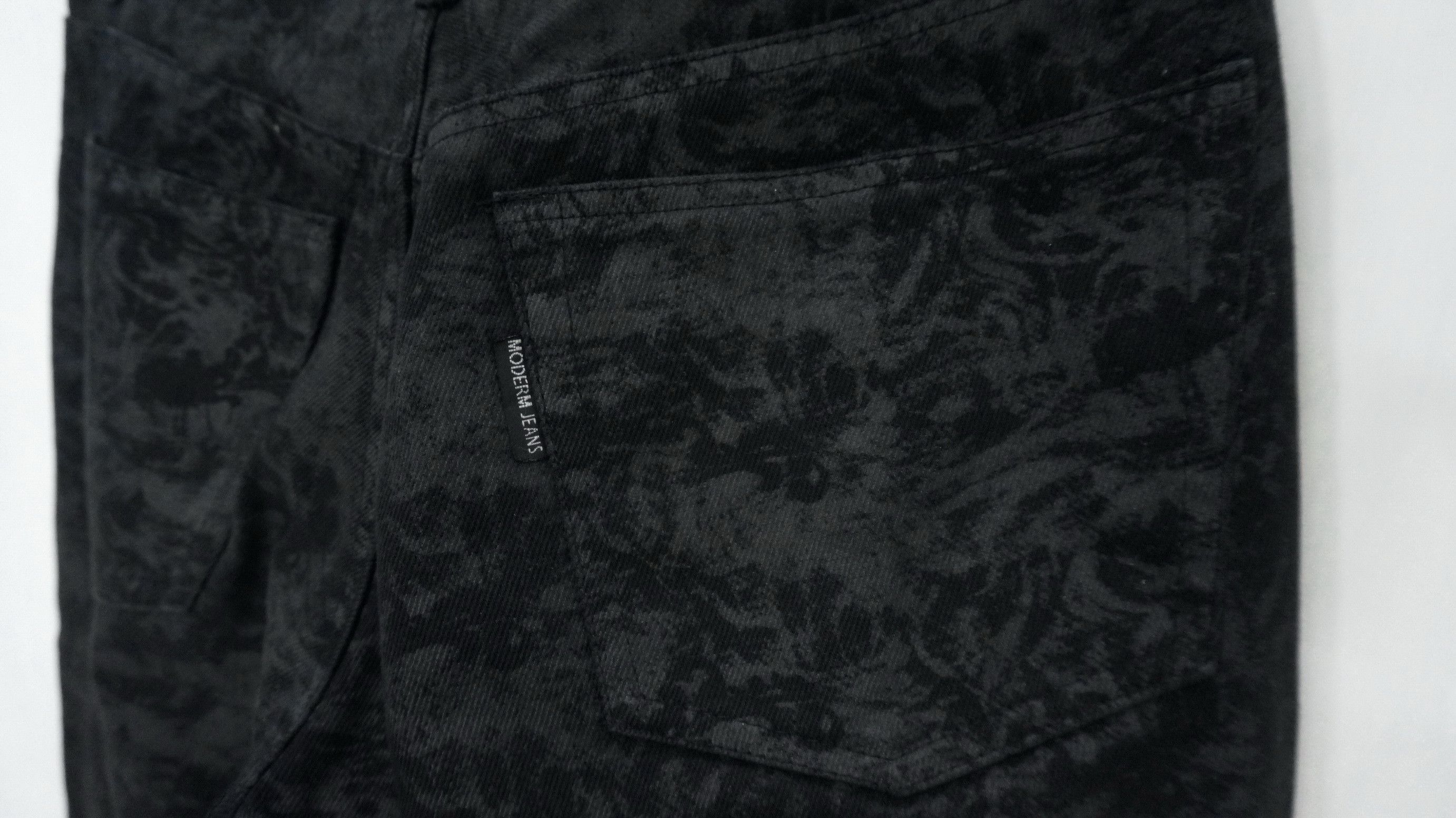 Japanese Brand × Modern Amusement × Tornado Mart 🎌 MODERM JEANS Japan Abstract Black Jeans Size US 29 - 8 Thumbnail